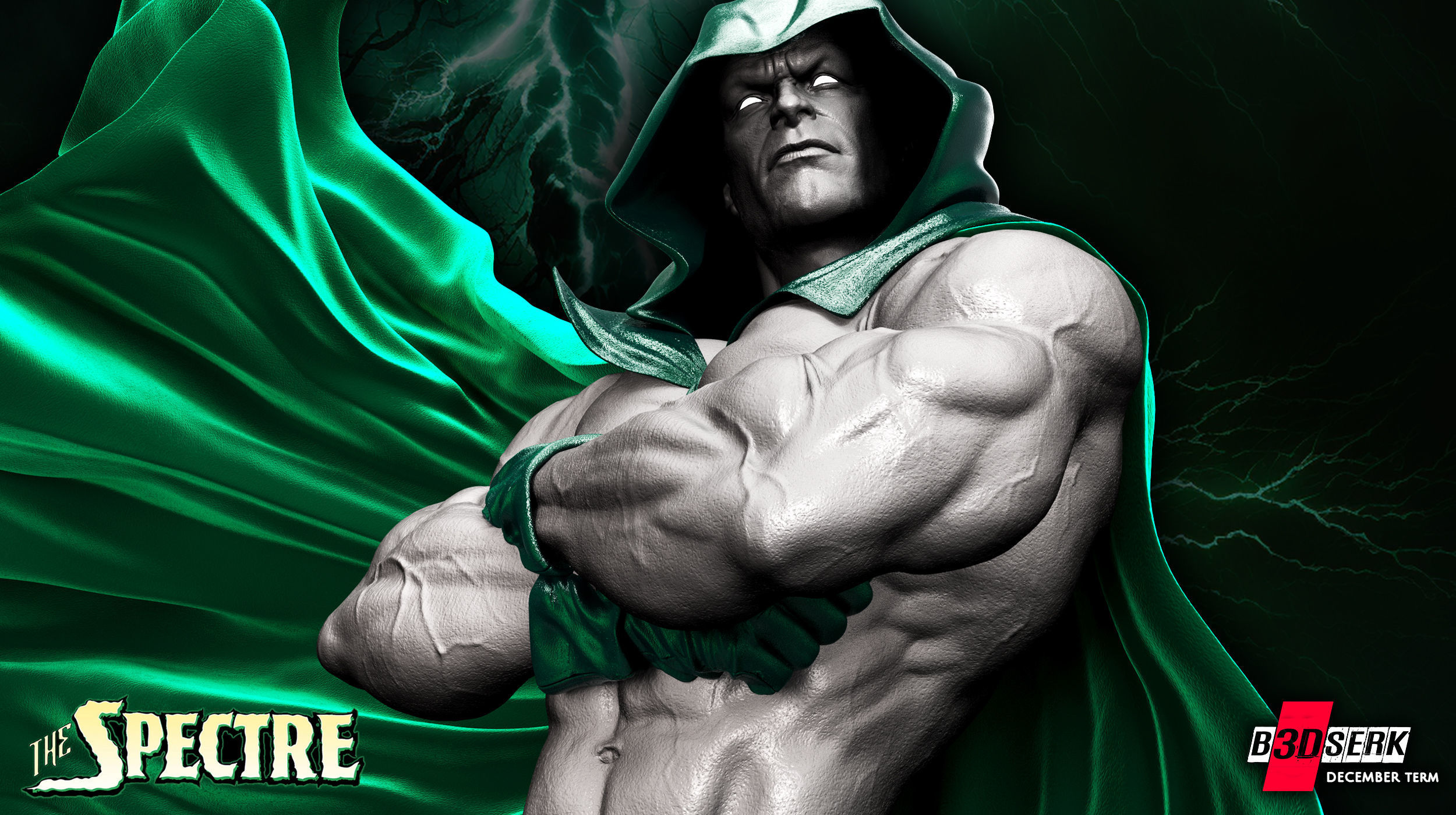 B3DSERK December term 2022 Spectre Sculpture ready for printing 3D print model_9