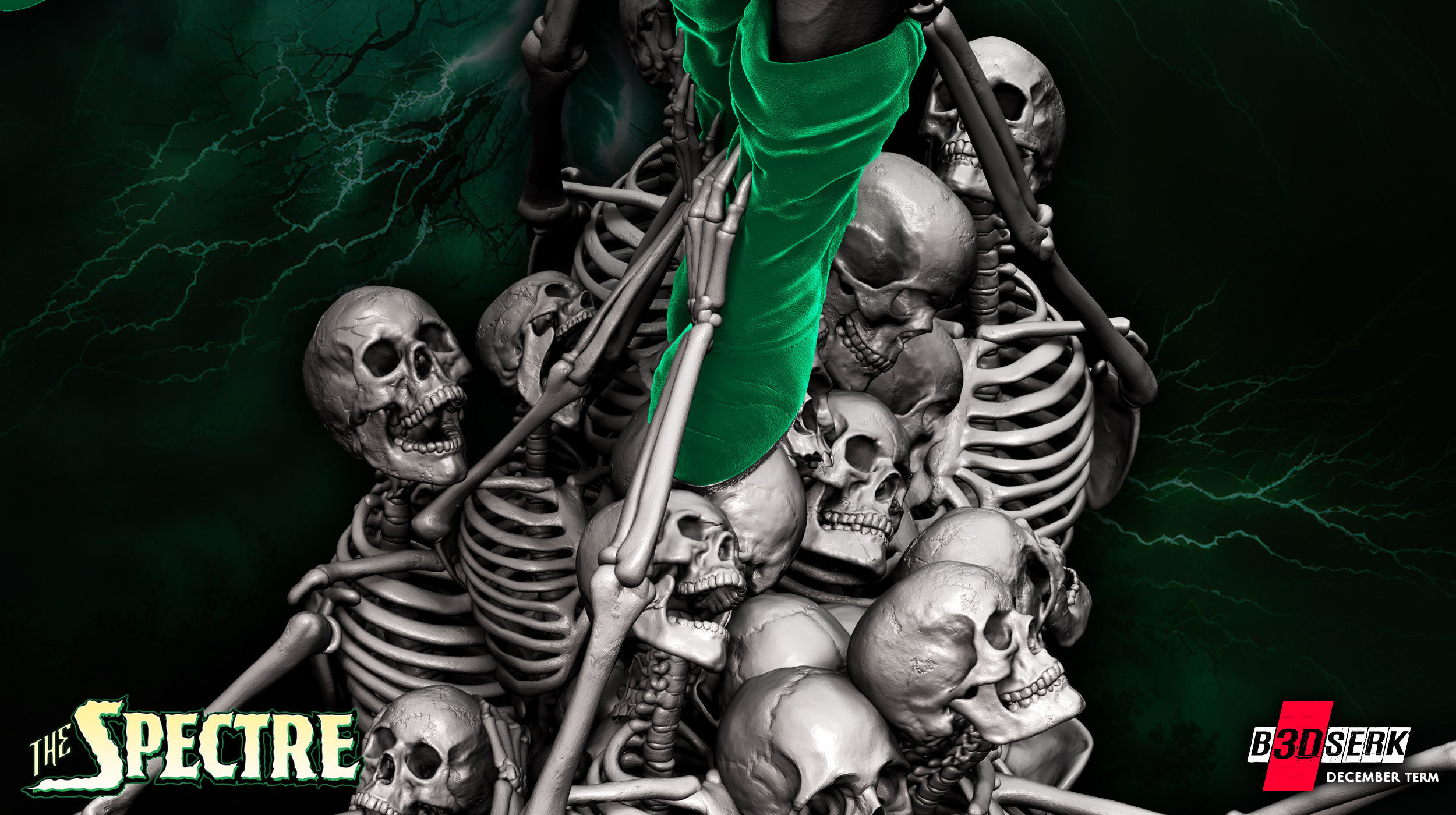 B3DSERK December term 2022 Spectre Sculpture ready for printing 3D print model_22