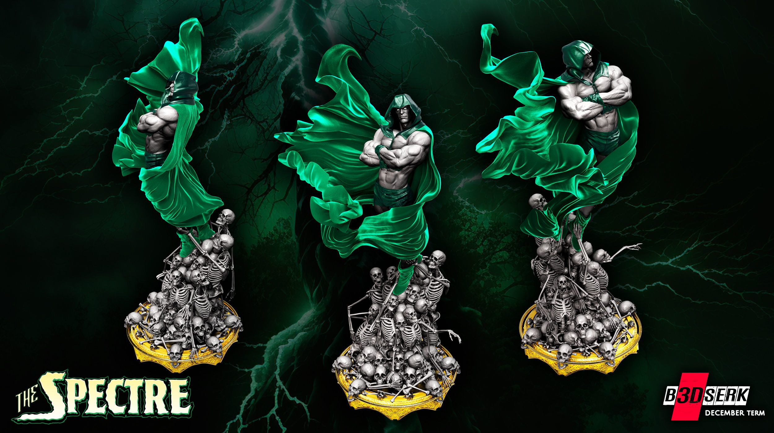 B3DSERK December term 2022 Spectre Sculpture ready for printing 3D print model_5