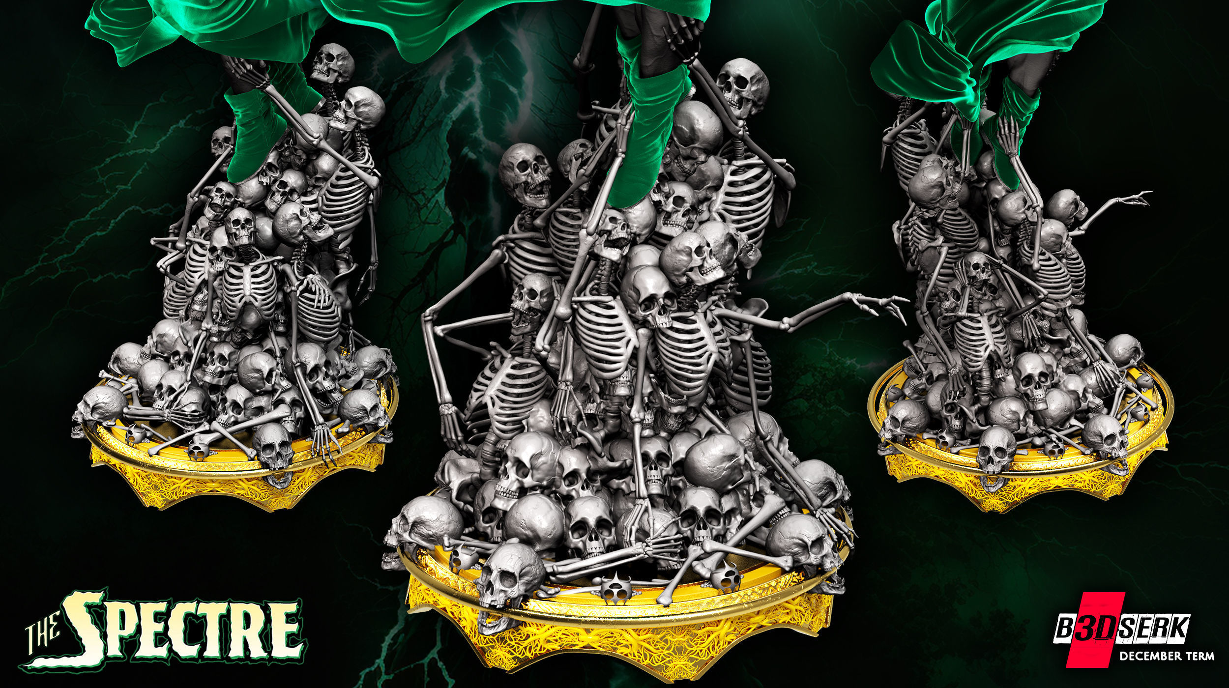 B3DSERK December term 2022 Spectre Sculpture ready for printing 3D print model_10