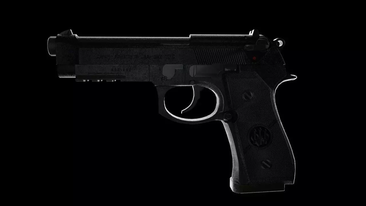 Beretta M 92 FS Free low-poly 3D model