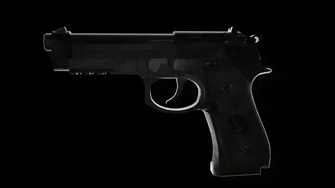 Beretta M 92 FS Free low-poly 3D model