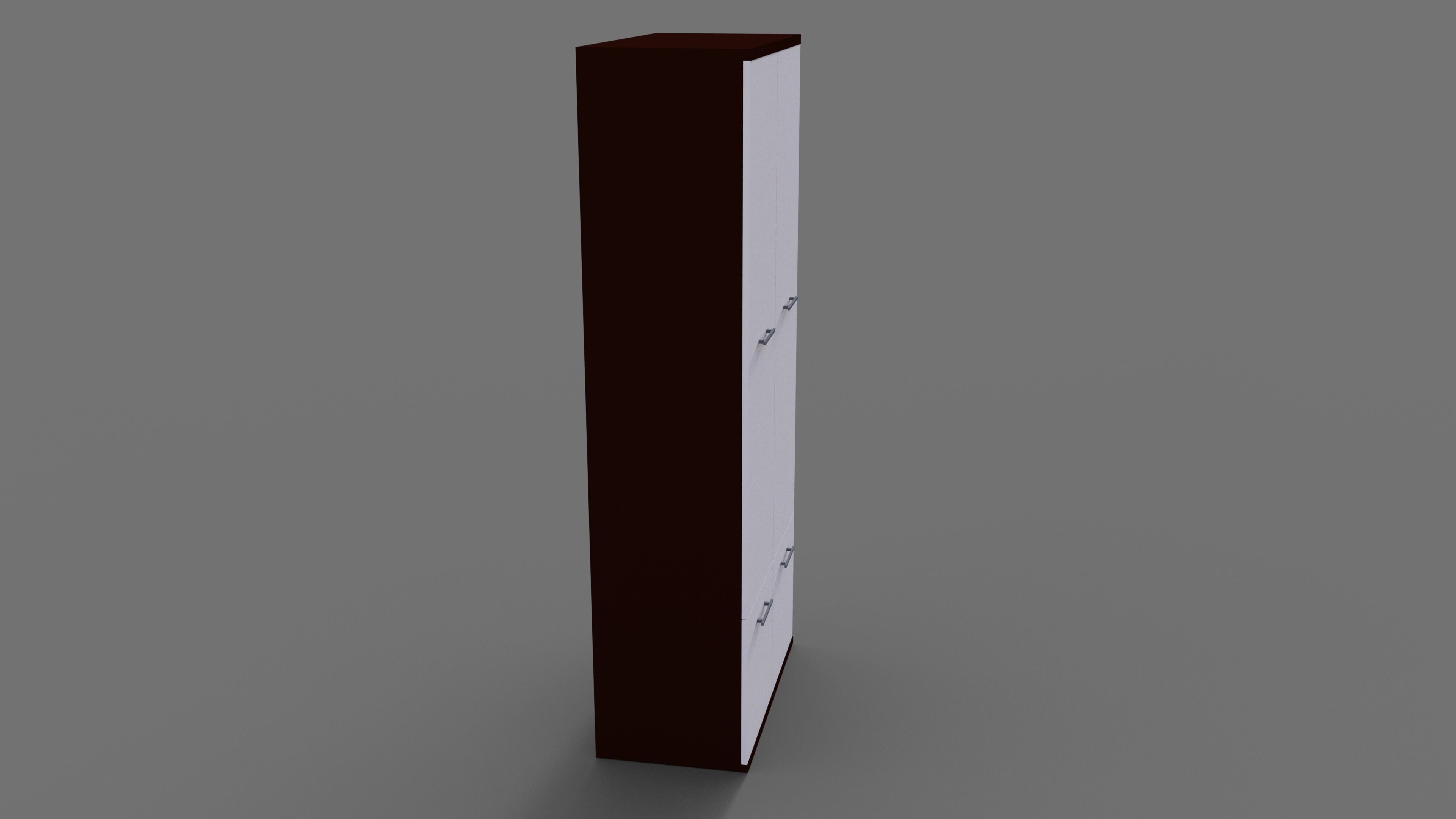 Wardrobe cabinet Free low-poly 3D model_2