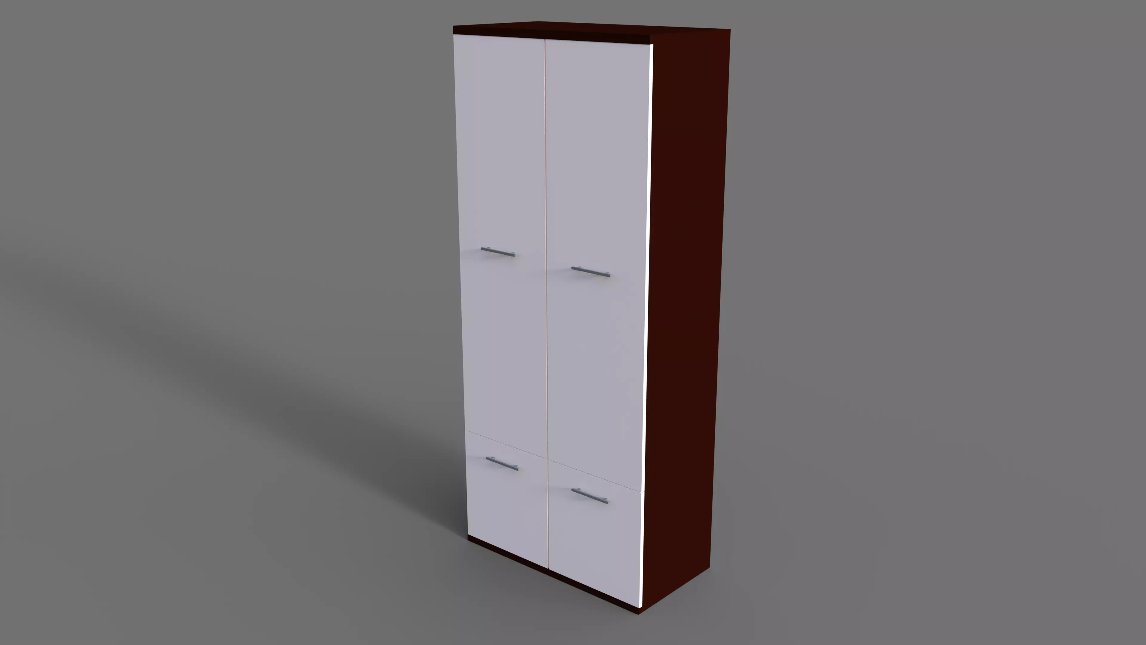 Wardrobe cabinet Free low-poly 3D model_0