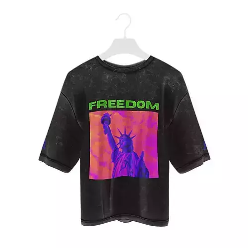 Streetwear 3D T-Shirt - Freedom 01 - Wolves Studio