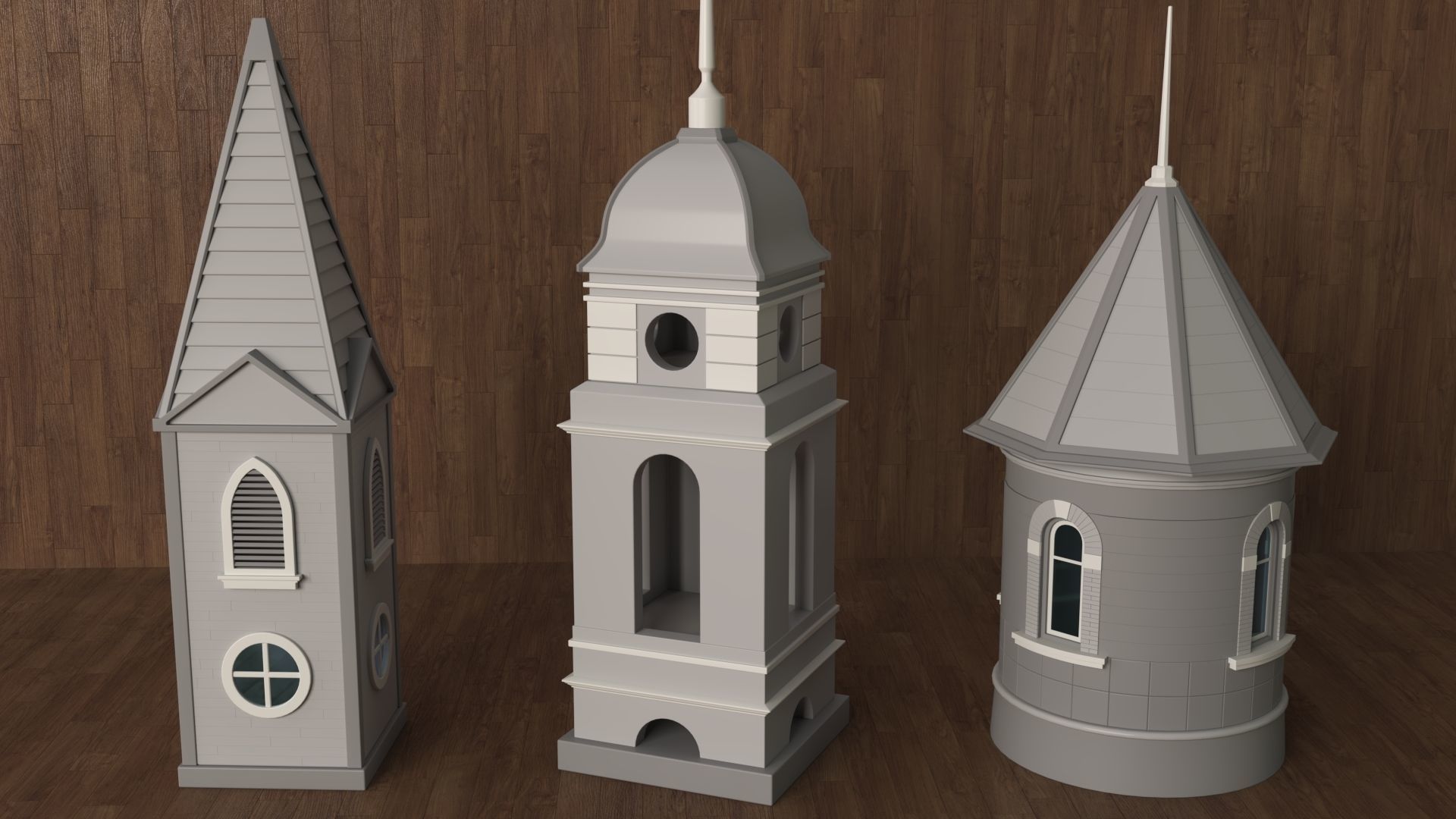 Building Towers Collection 1 - 20 pieces 3D model_9