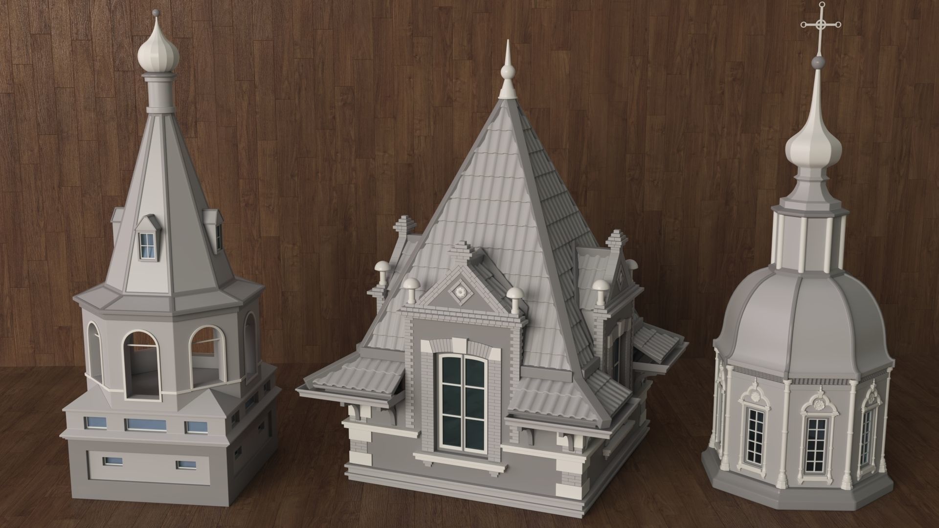 Building Towers Collection 1 - 20 pieces 3D model_7