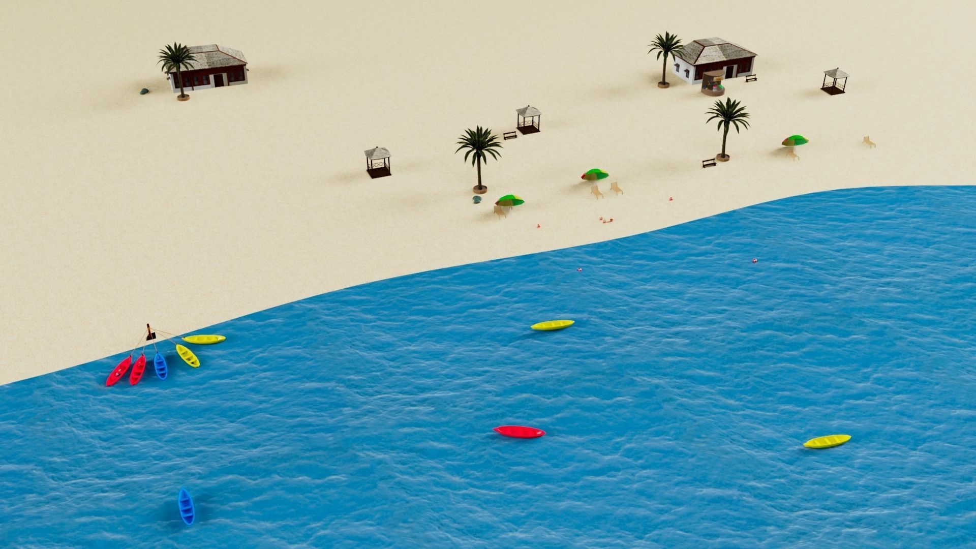3D Beach house in desert 3D model | CGTrader
