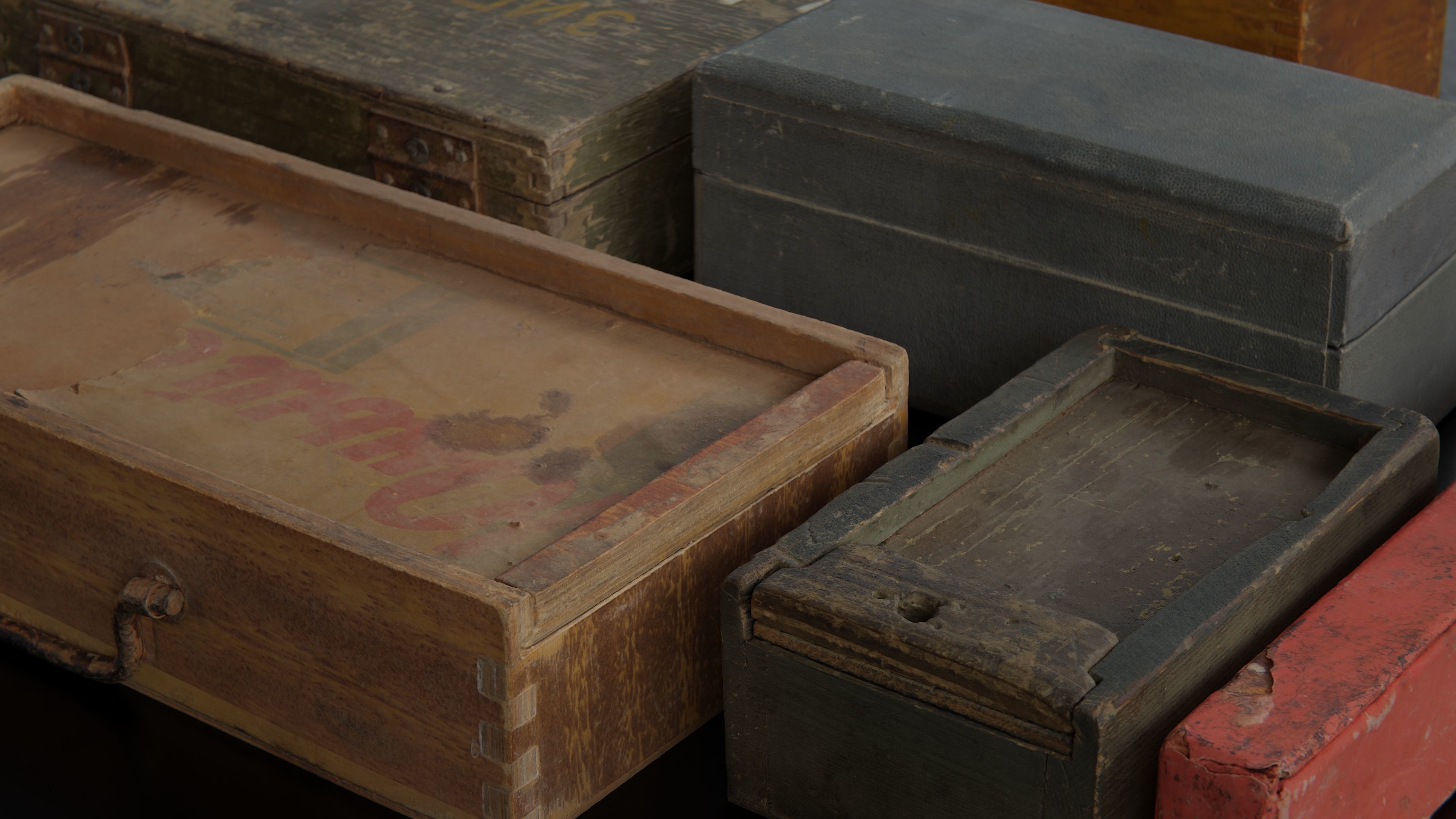 USCANS  Boxes  set 1 Low-poly 3D model_2