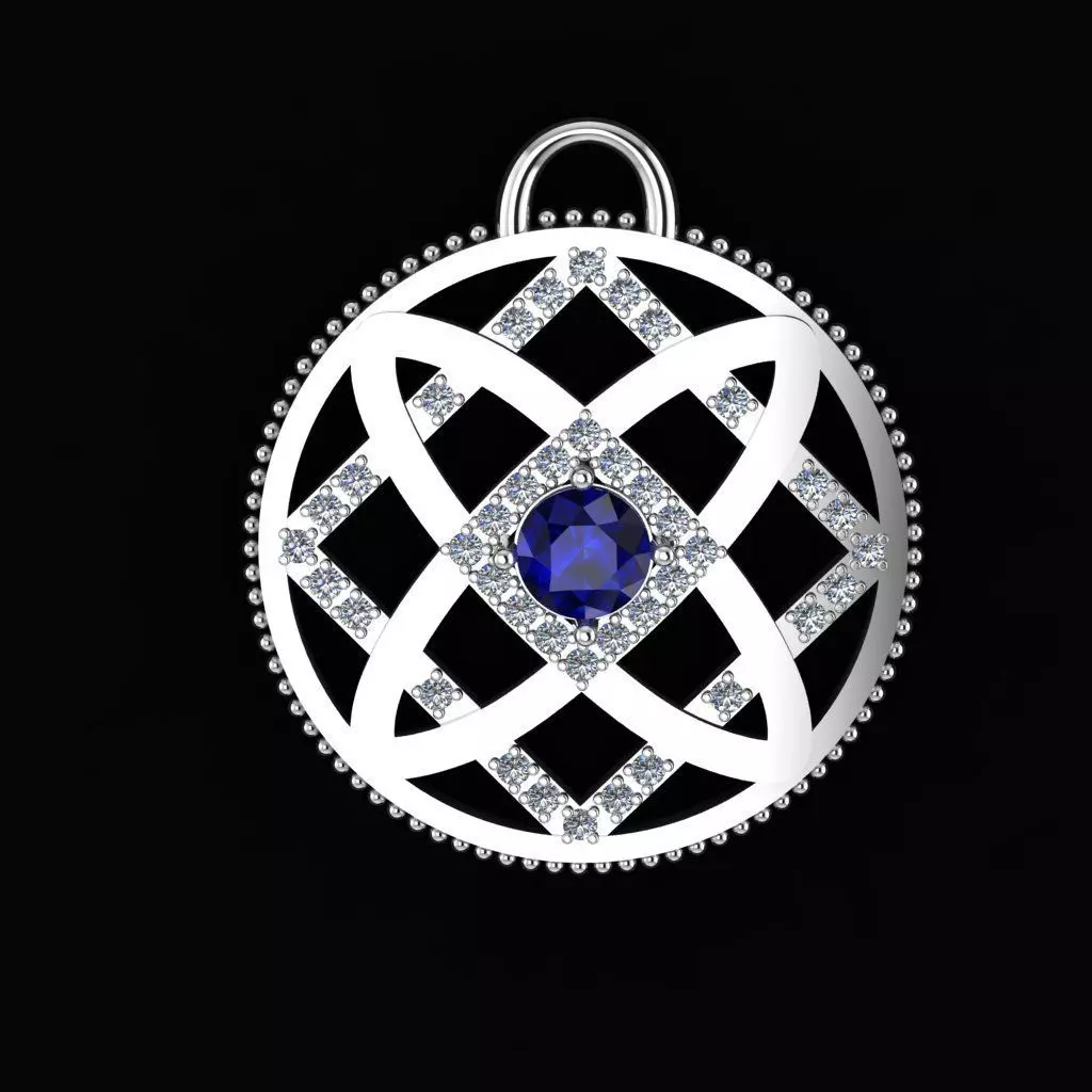 Round pendant Free 3D print model