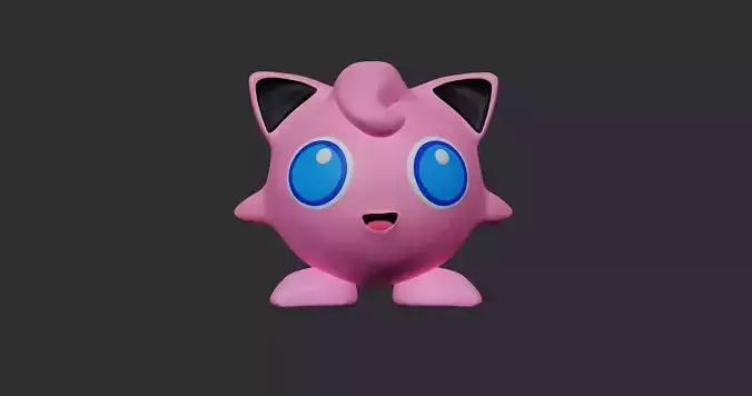 Jigglypuff pokemon toy with eyes