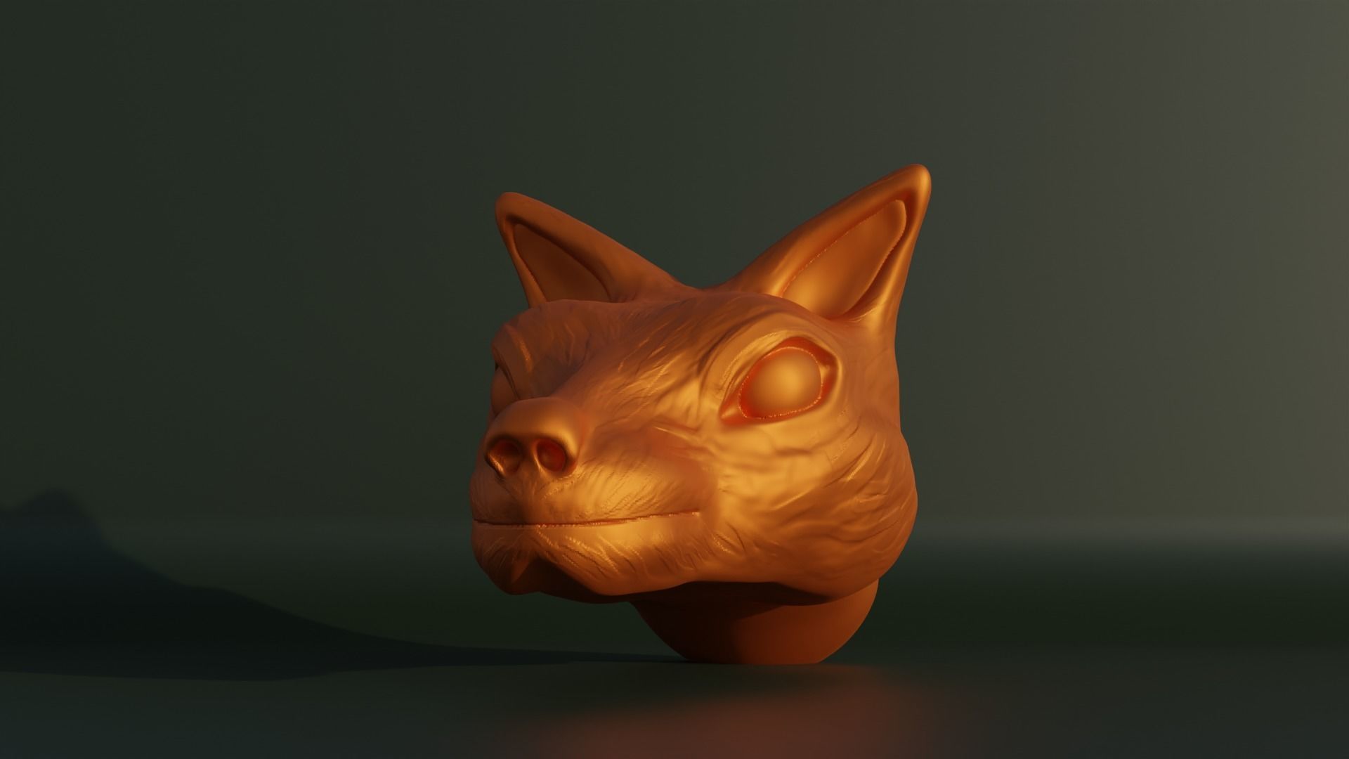 Fox Bust - Animal Bust 3D print model_4