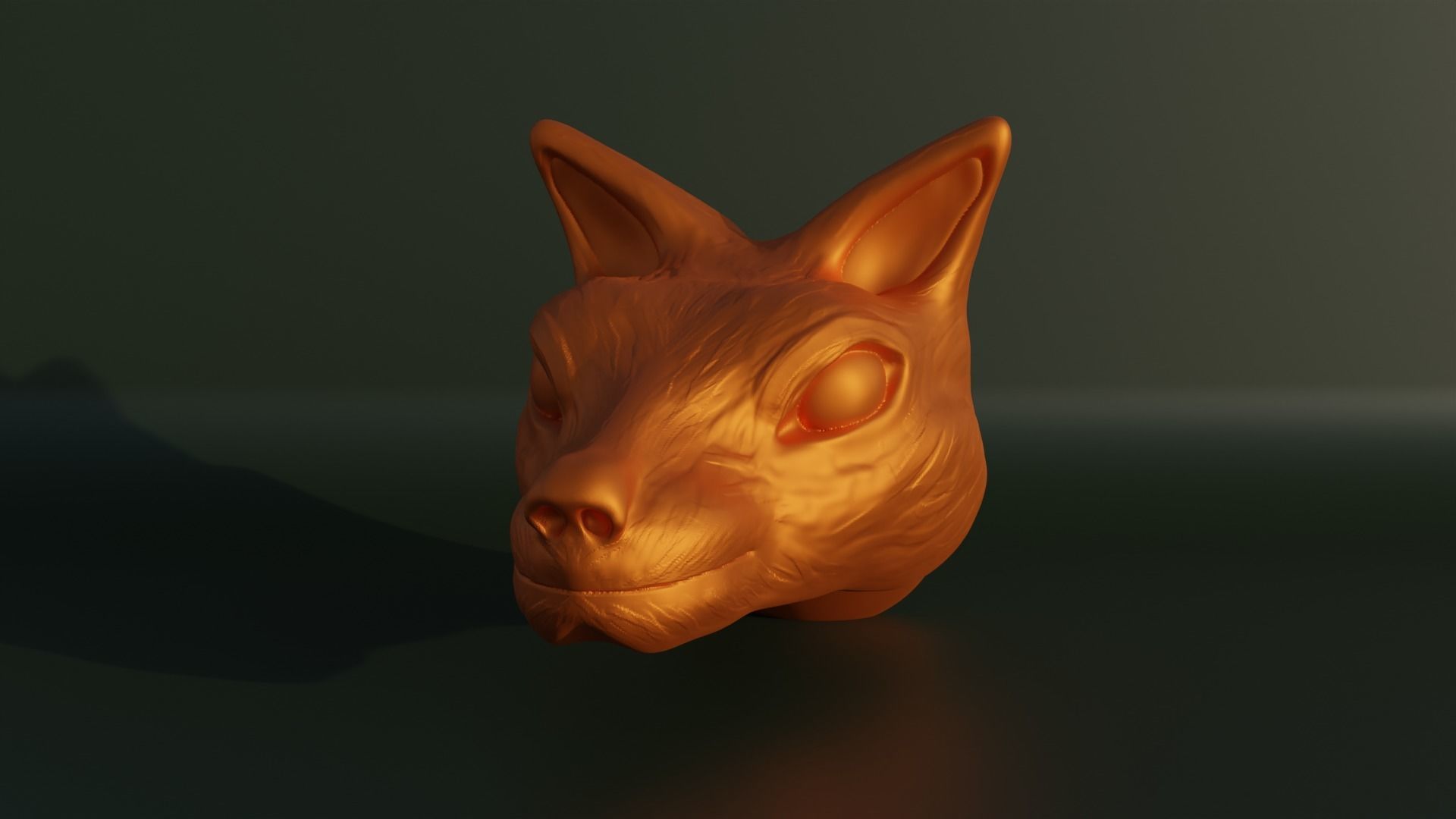 Fox Bust - Animal Bust 3D print model_8