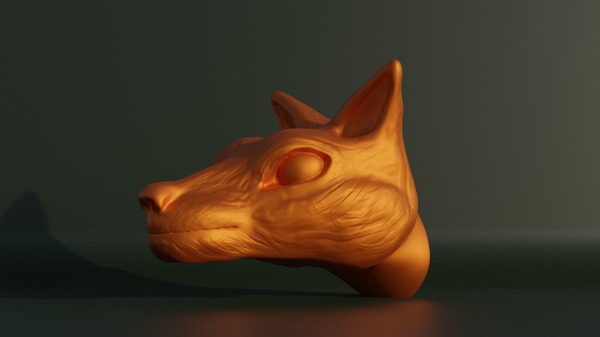 Fox Bust - Animal Bust 3D print model_16