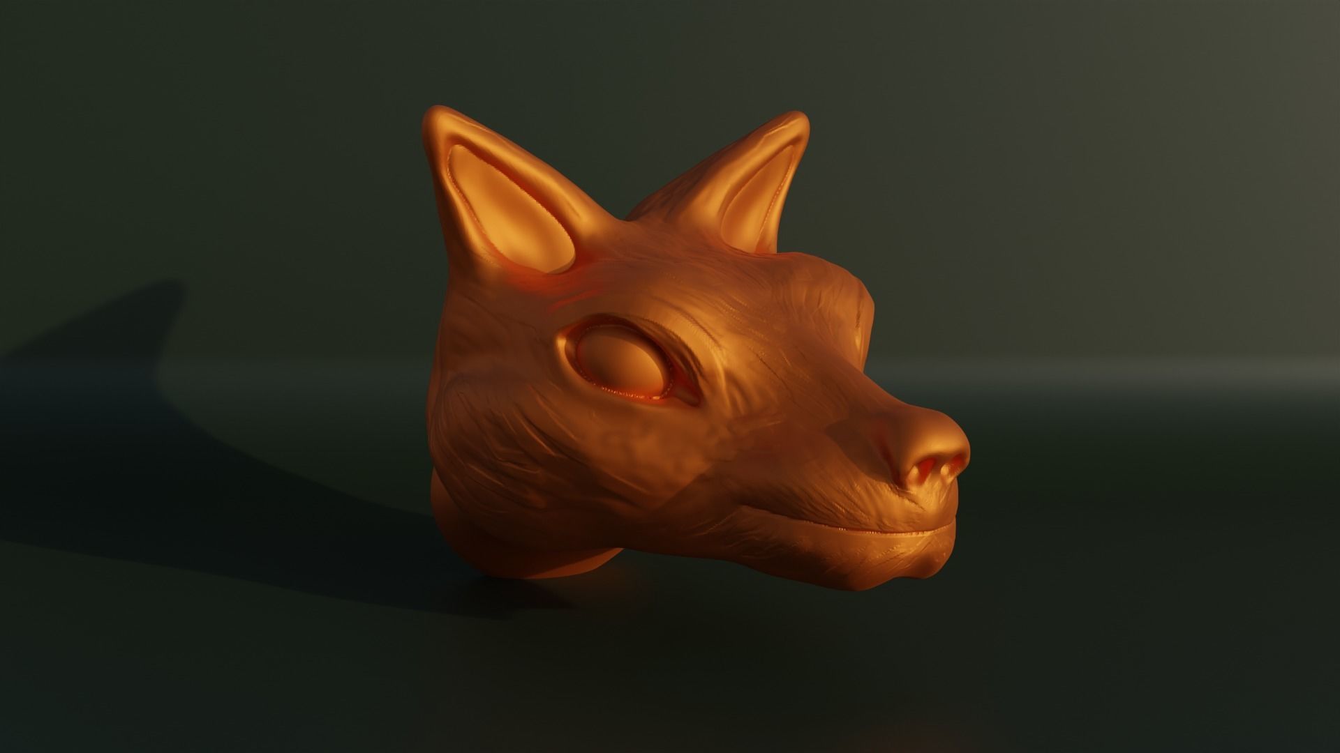 Fox Bust - Animal Bust 3D print model_5