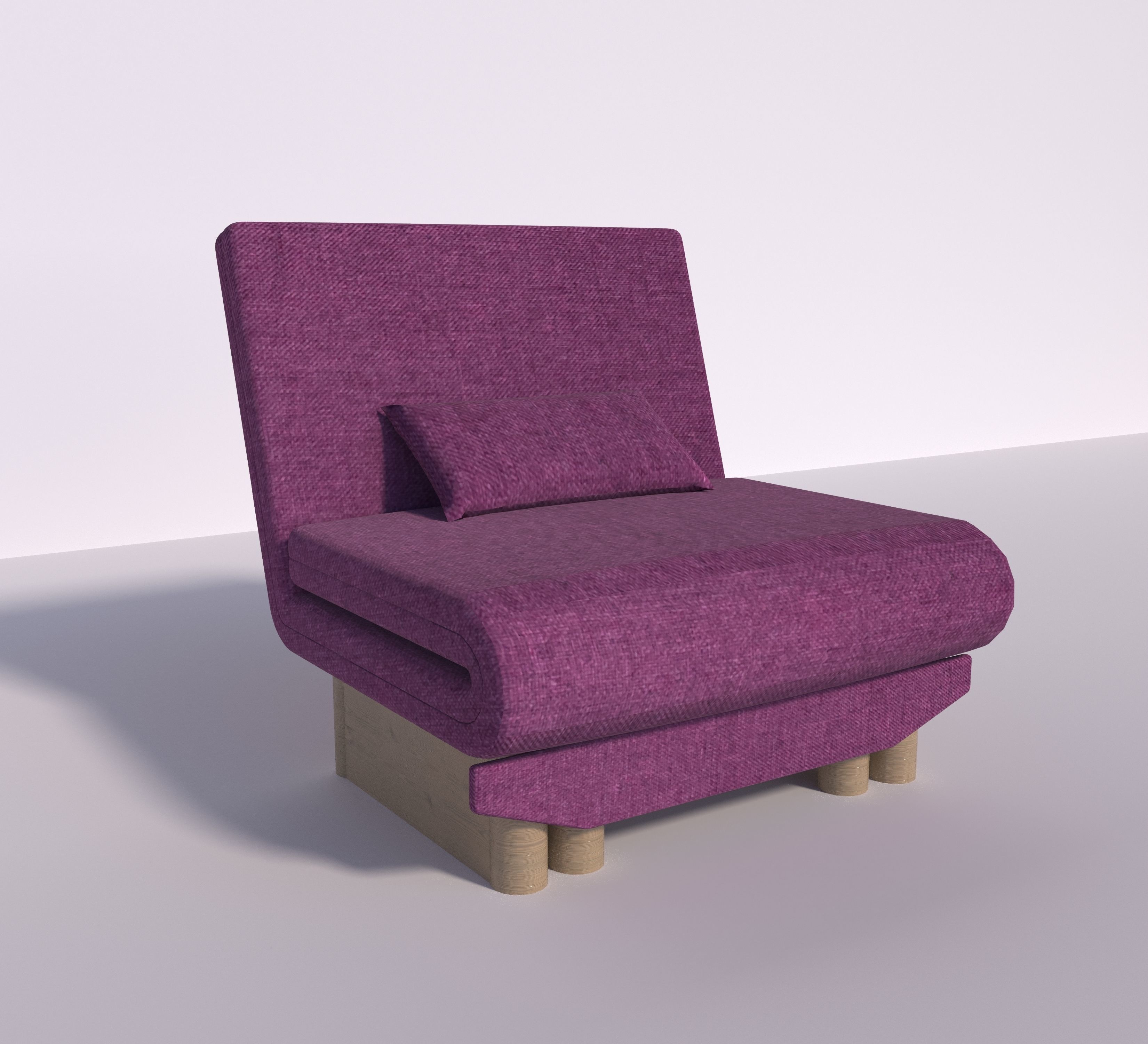 sofa bed 3D model_1