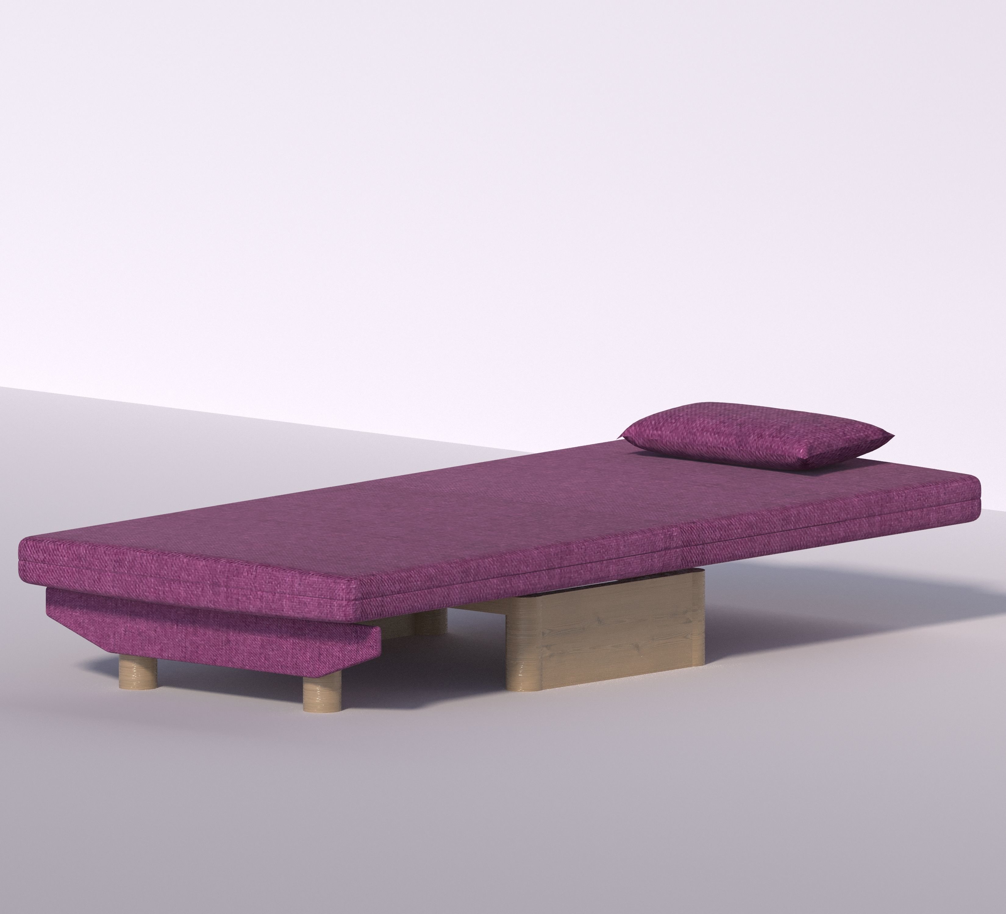 sofa bed 3D model_2