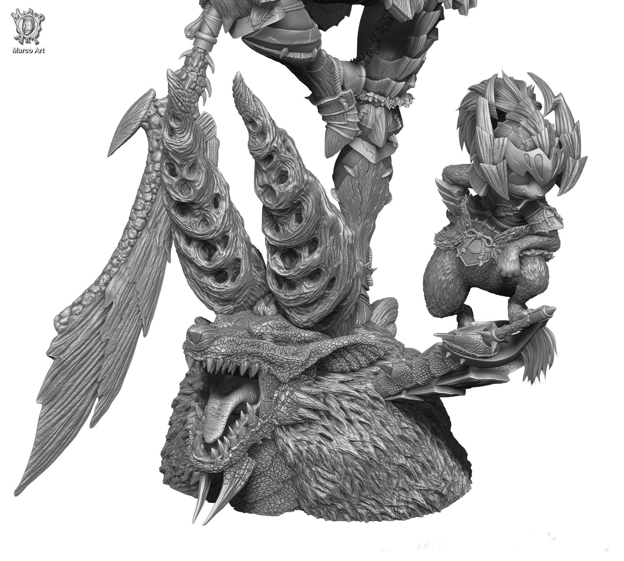 Monster Hunter 3D file 3D print model_2