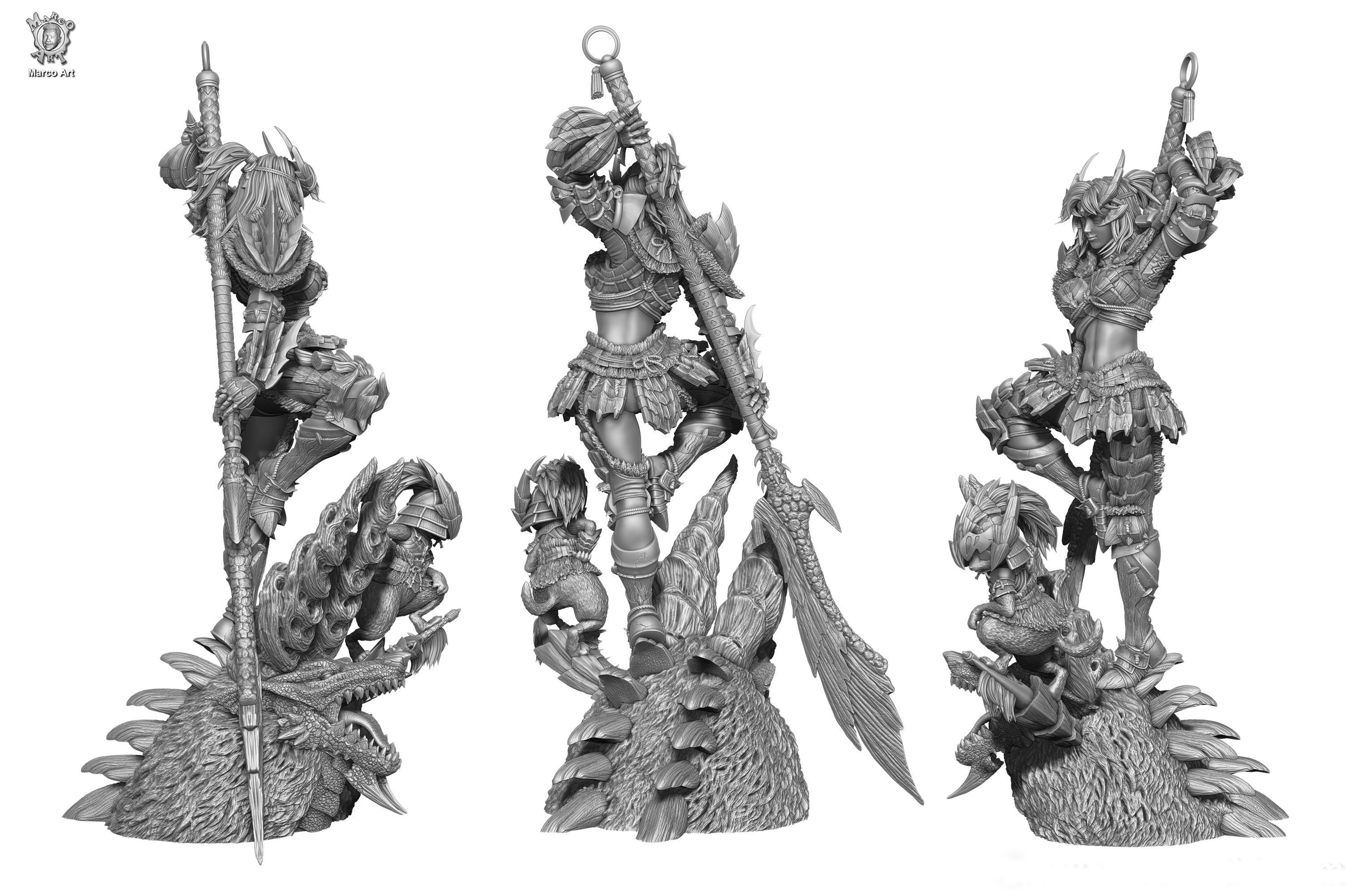 Monster Hunter 3D file 3D print model_3