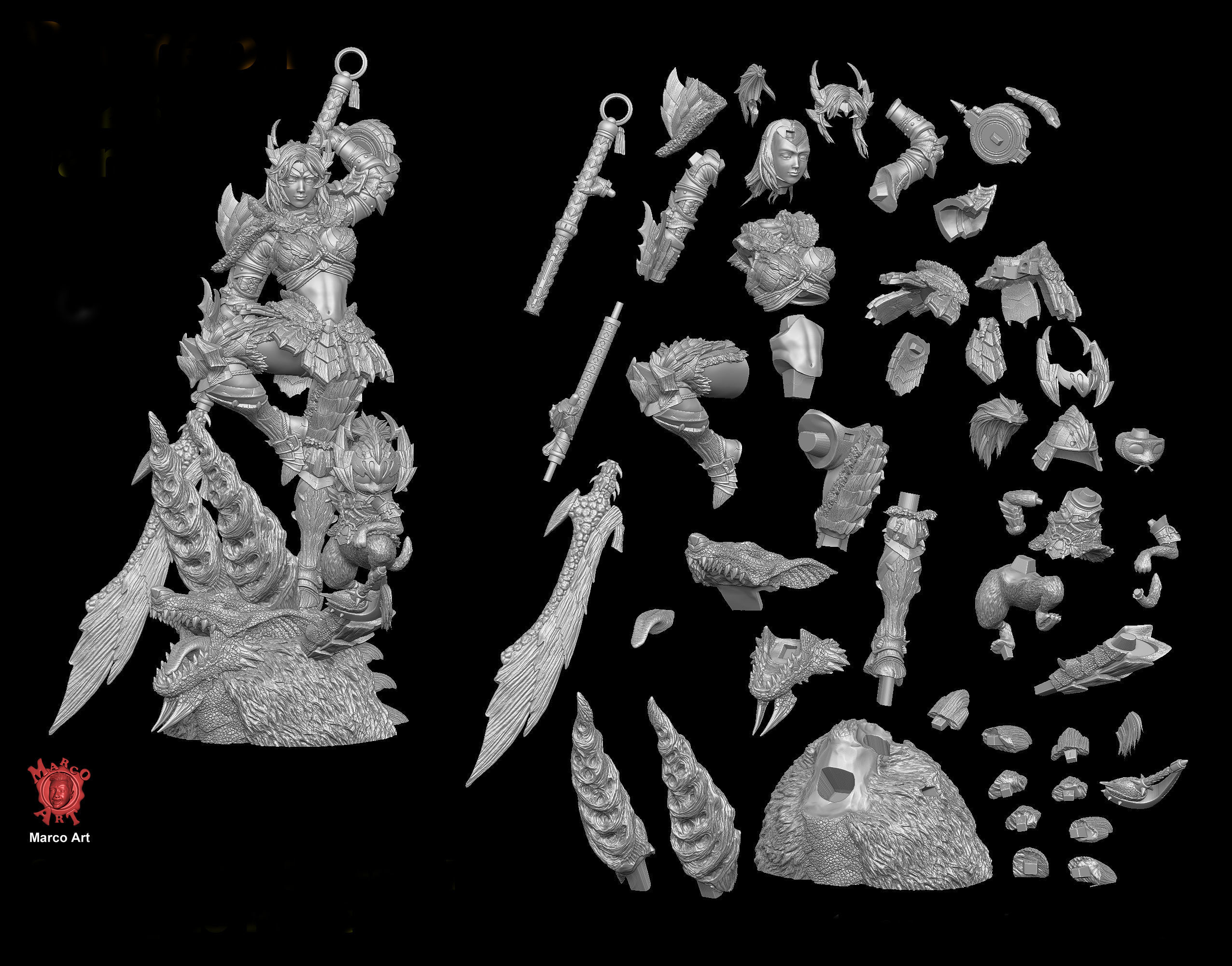 Monster Hunter 3D file 3D print model_4