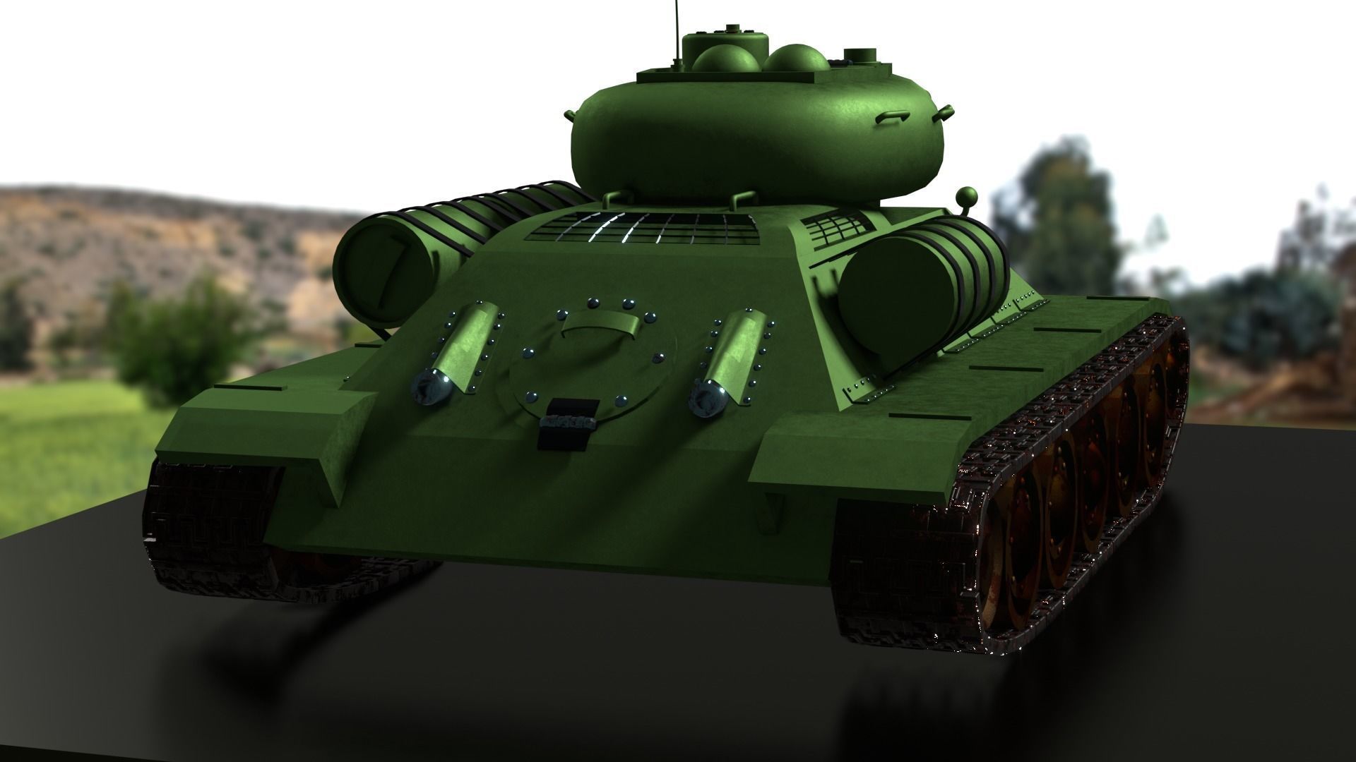 T-34 85 Tank 3D Model Free 3D model_2