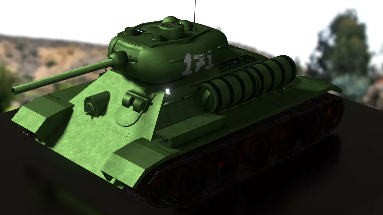 T-34 85 Tank 3D Model Free 3D model_0
