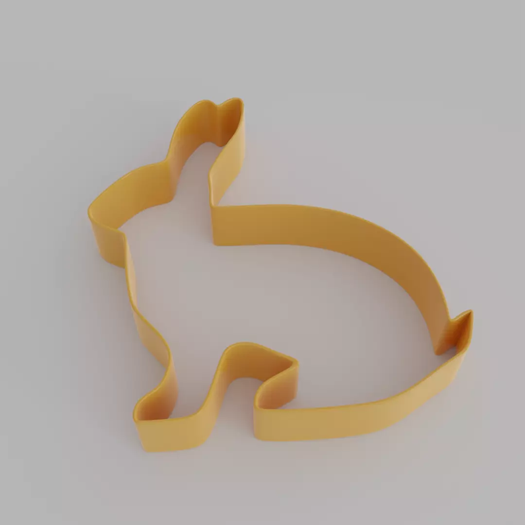 Form for cutting out cookies in the form of a rabbit 3D print model