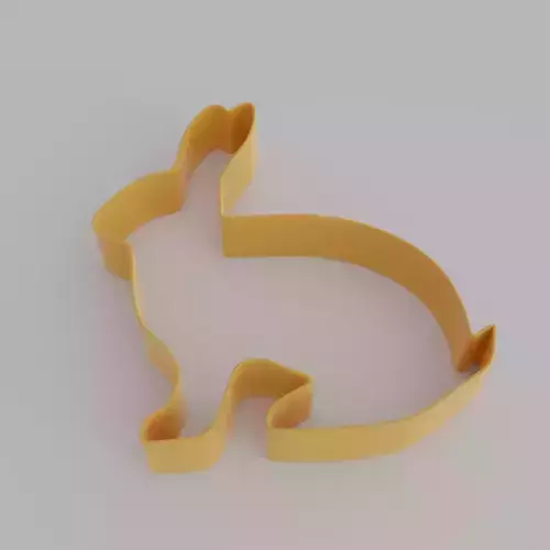 Form for cutting out cookies in the form of a rabbit