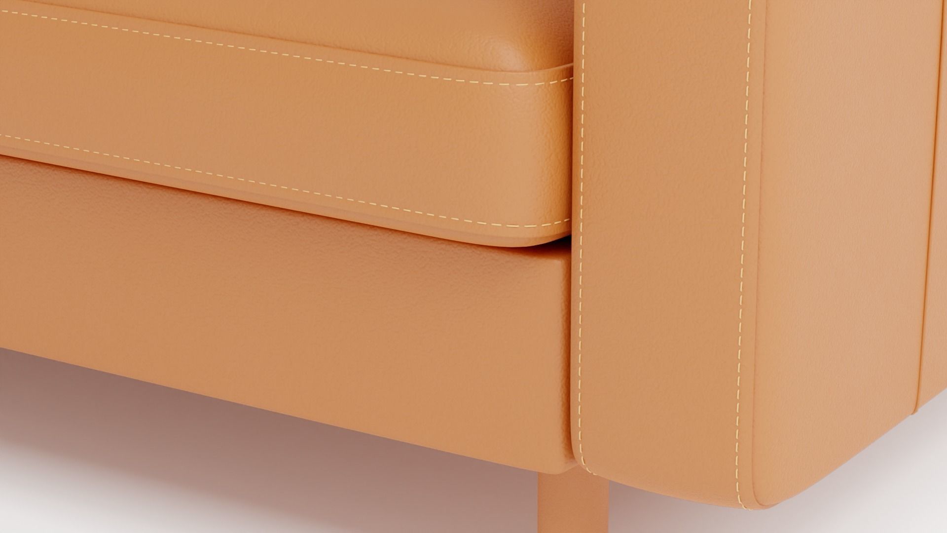 Leather sofa 3D model_1