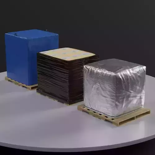Cargo Box Pallet Stacks Pack - 3 Models Low-poly 3D model