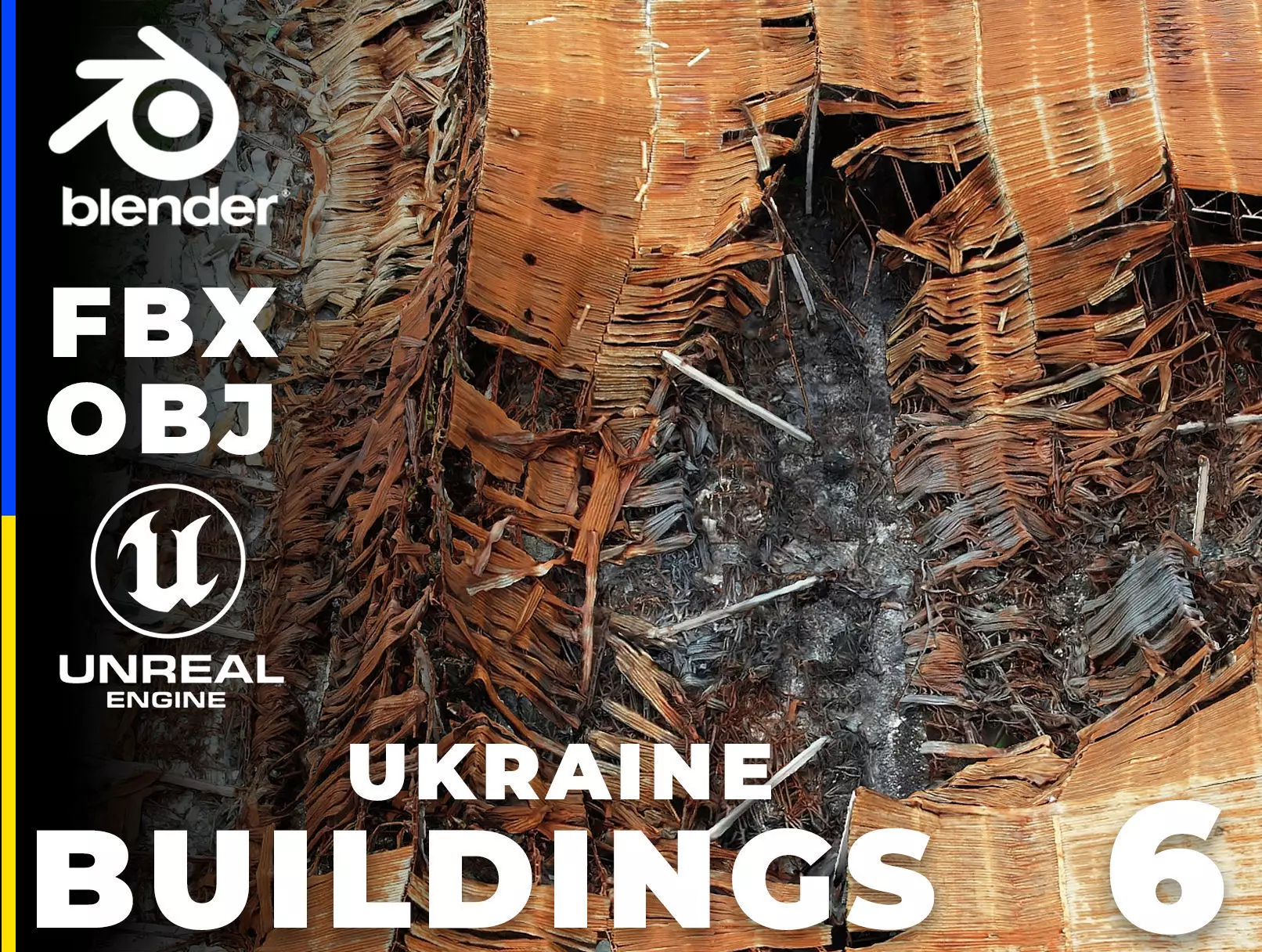 USCANS Ukraine Buildings set 6  Low-poly 3D model_0