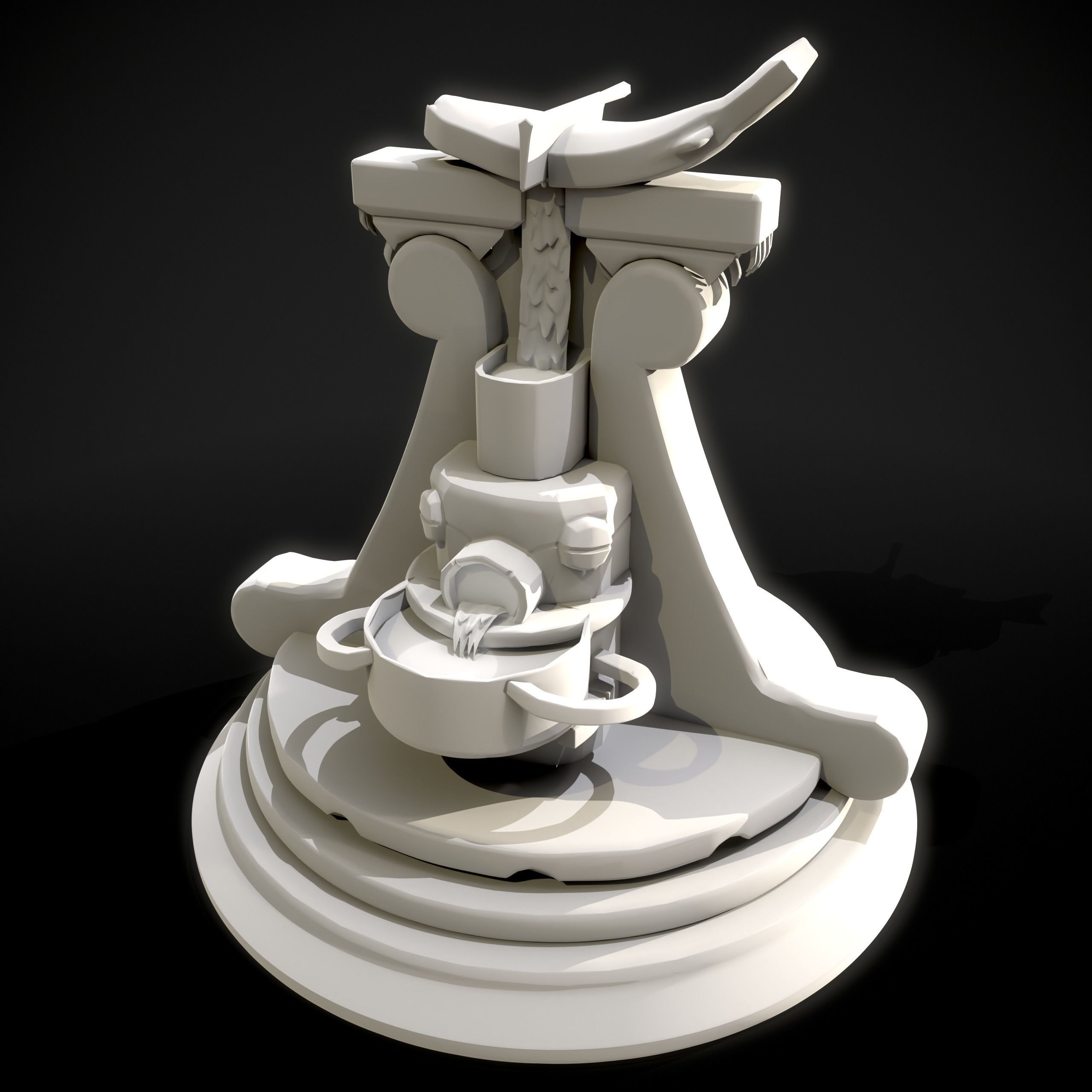 Fish Cutting Board PBR Texturing Low-poly 3D model_4