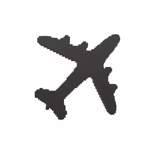 Voxel Airplane Symbol V1 001