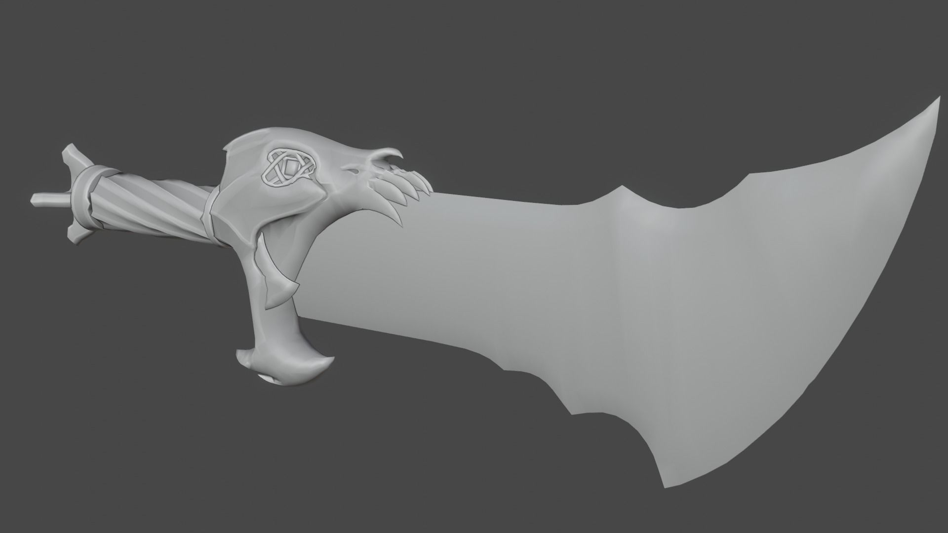 Chaos blades God of war ragnarok Low-poly 3D model_41