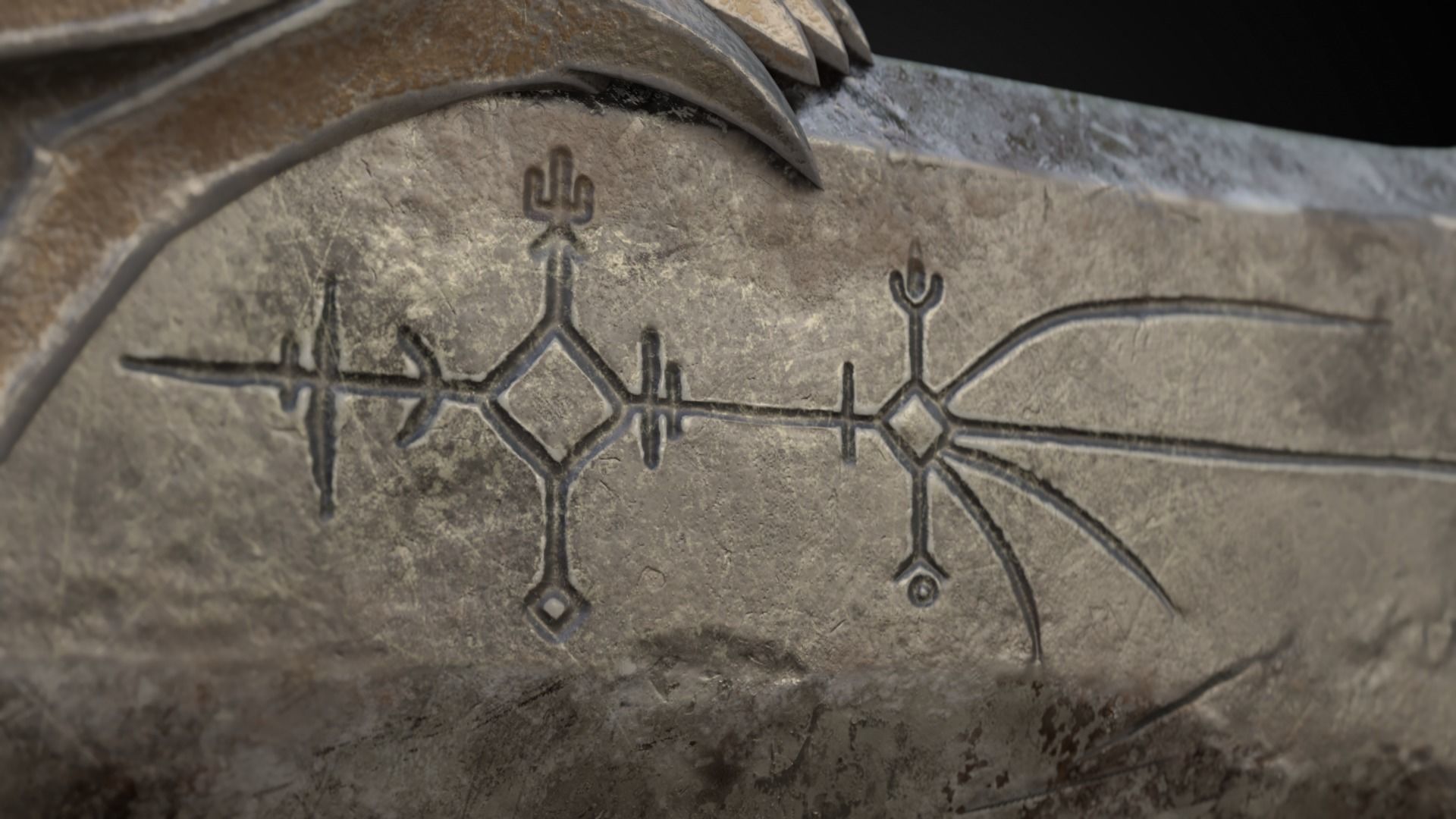 Chaos blades God of war ragnarok Low-poly 3D model_32