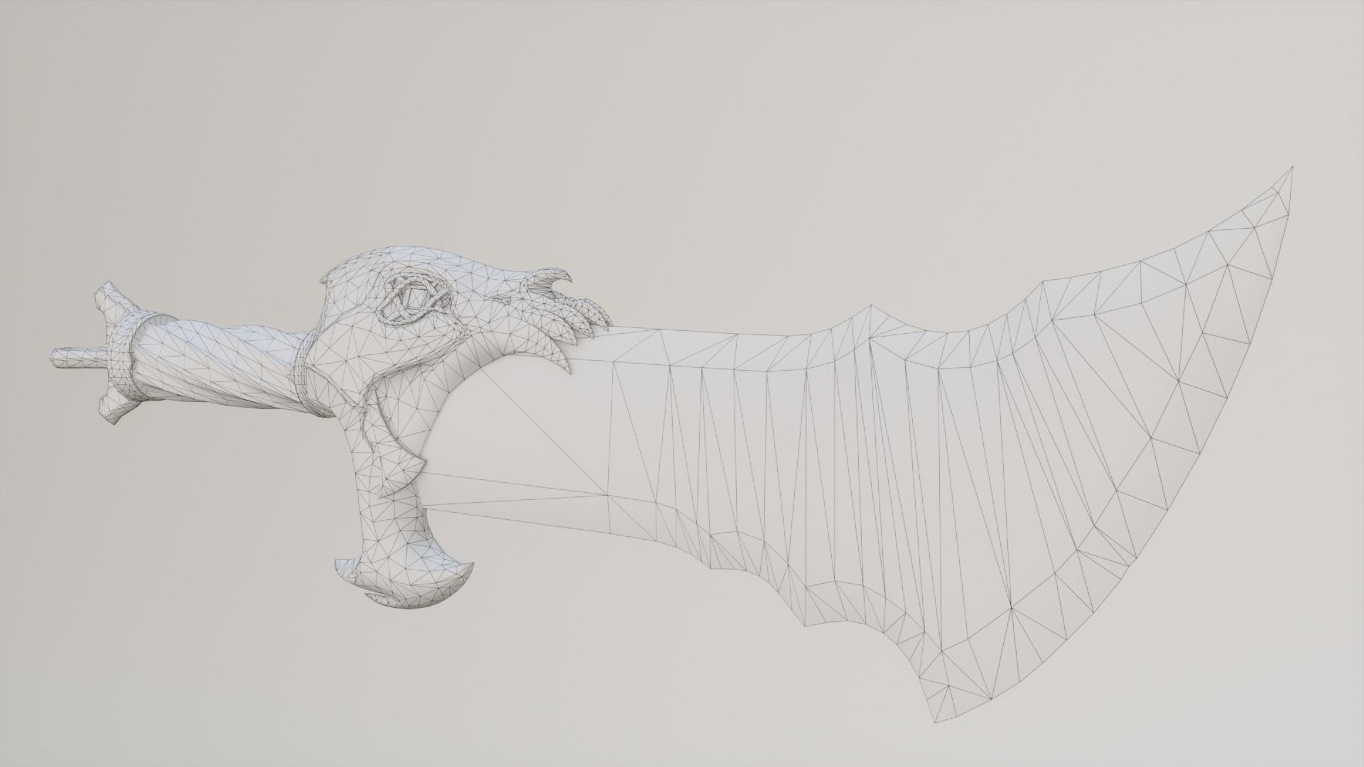 Chaos blades God of war ragnarok Low-poly 3D model_51