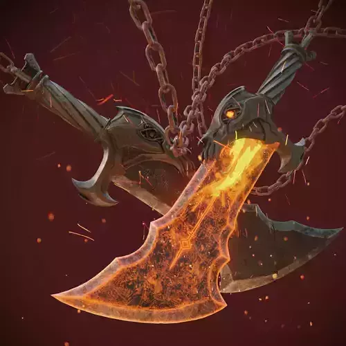 Chaos blades God of war ragnarok Low-poly 3D model