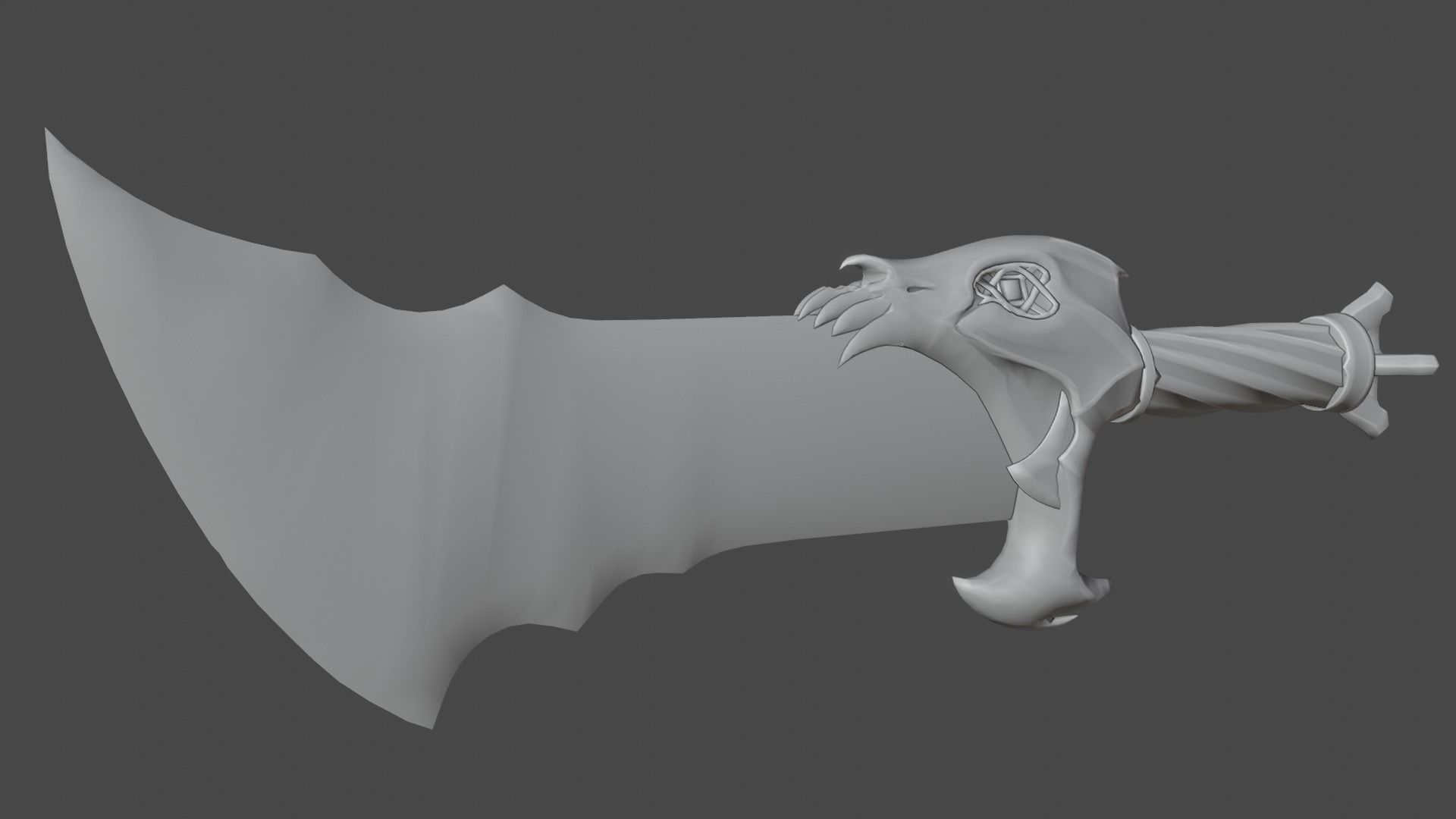 Chaos blades God of war ragnarok Low-poly 3D model_40