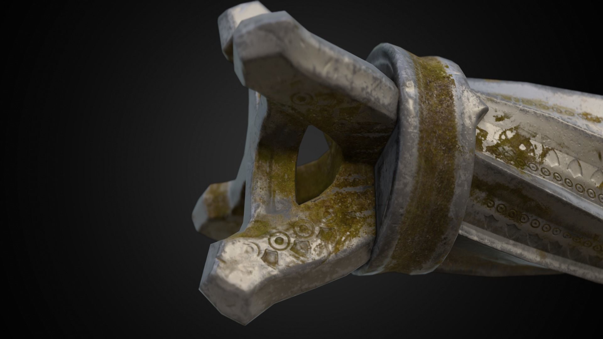 Chaos blades God of war ragnarok Low-poly 3D model_38