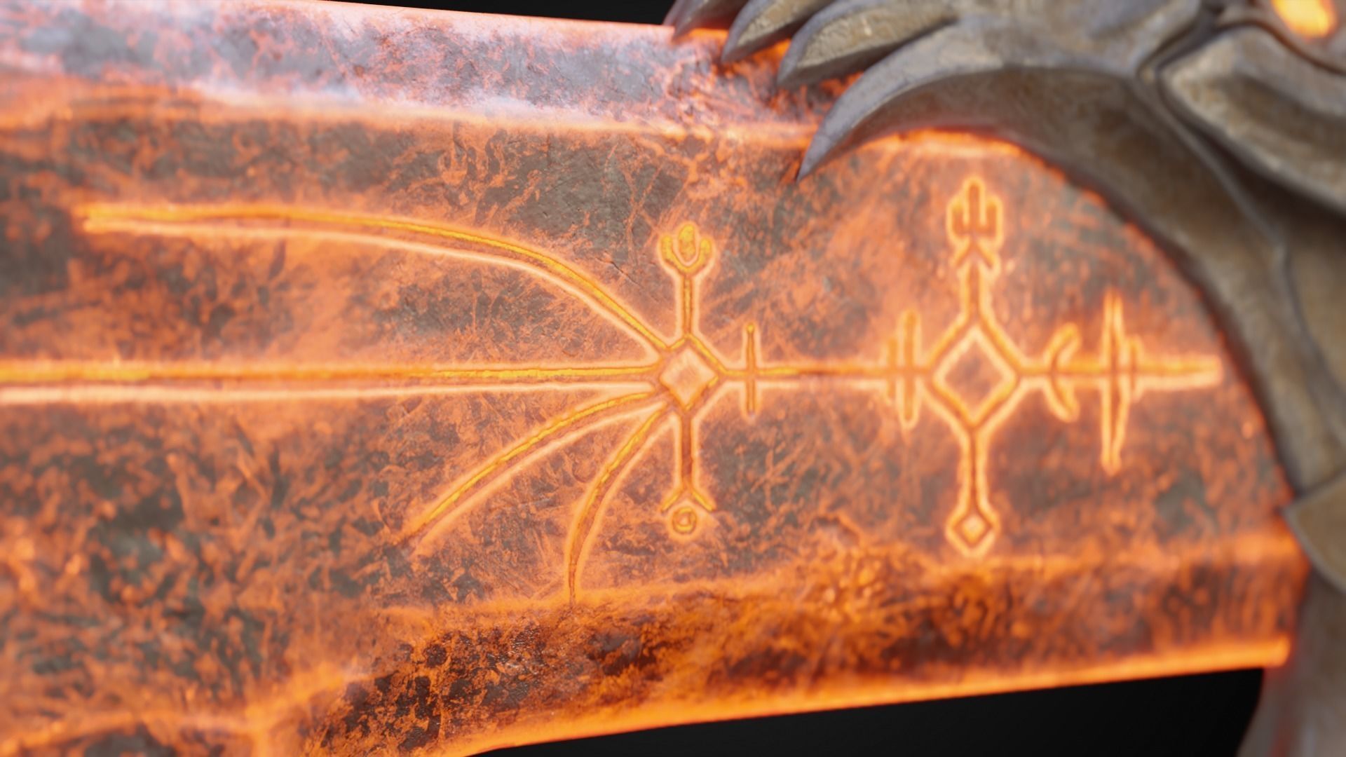 Chaos blades God of war ragnarok Low-poly 3D model_14