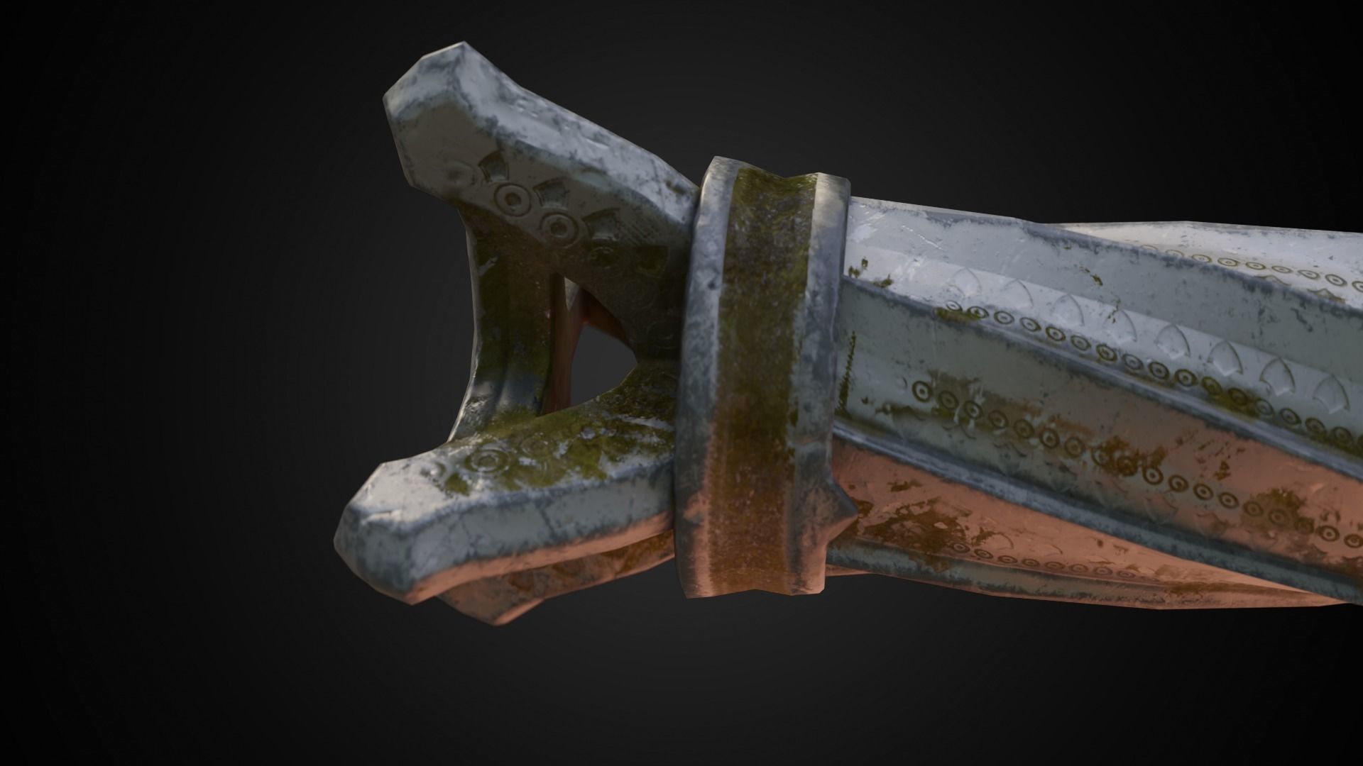 Chaos blades God of war ragnarok Low-poly 3D model_28