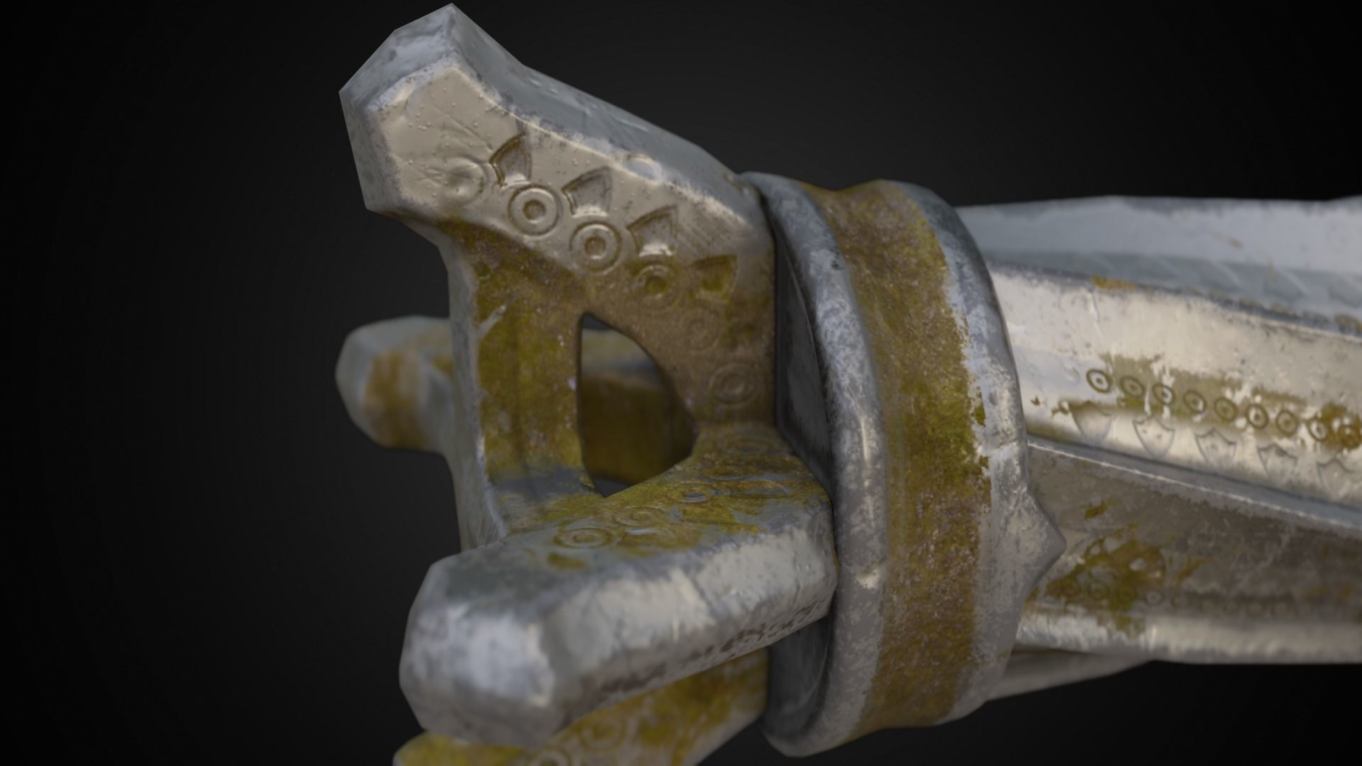 Chaos blades God of war ragnarok Low-poly 3D model_37