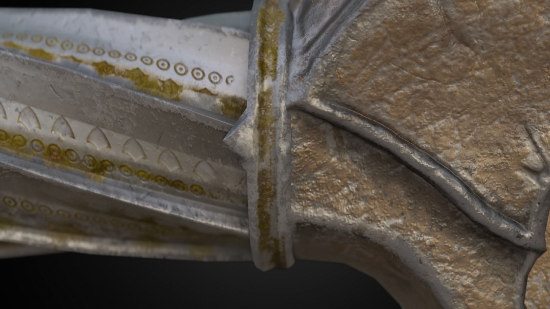 Chaos blades God of war ragnarok Low-poly 3D model_36