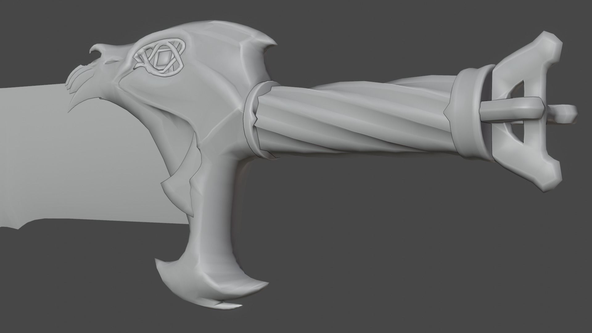 Chaos blades God of war ragnarok Low-poly 3D model_42