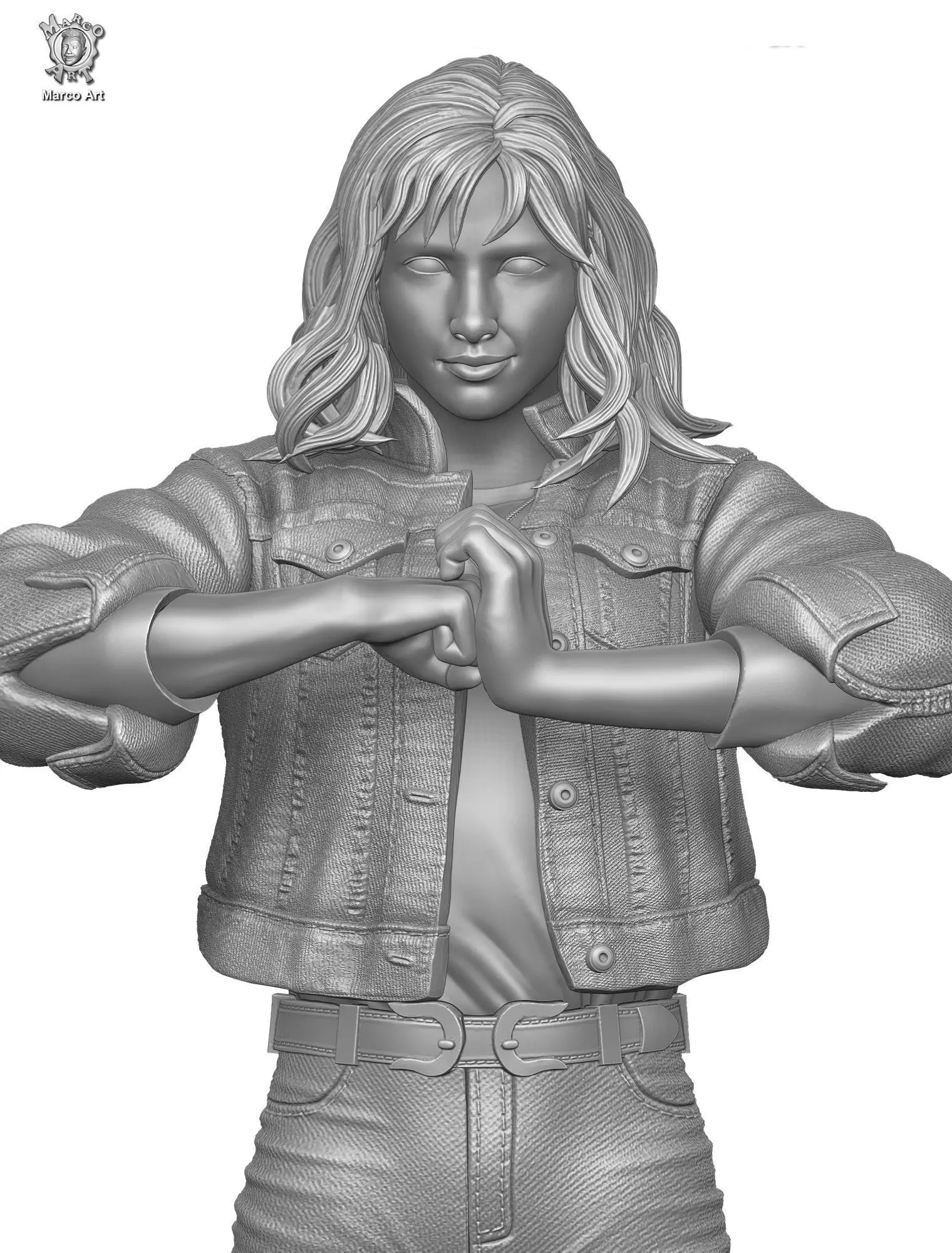 America Chavez 3d stl file 3D print model_0
