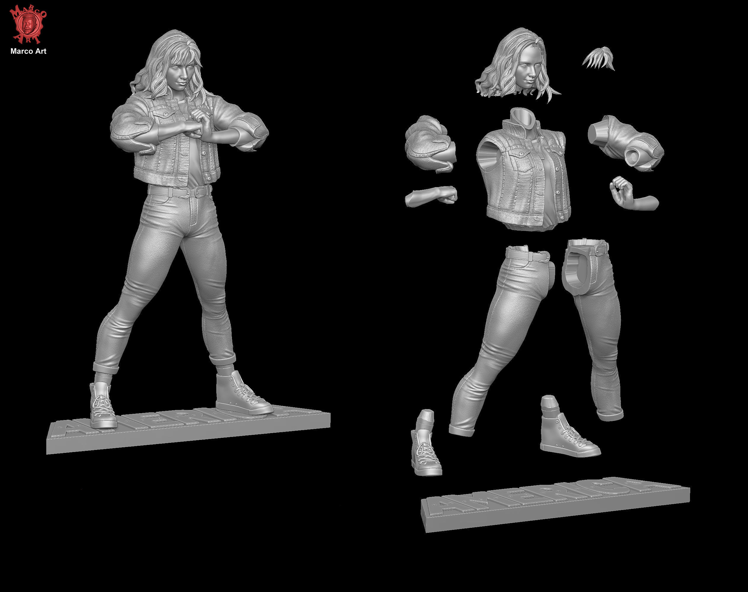 America Chavez 3d stl file 3D print model_3