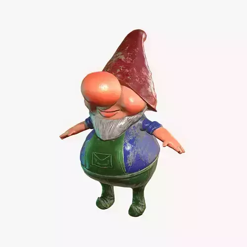 Garden Gnome Low-poly 3D model