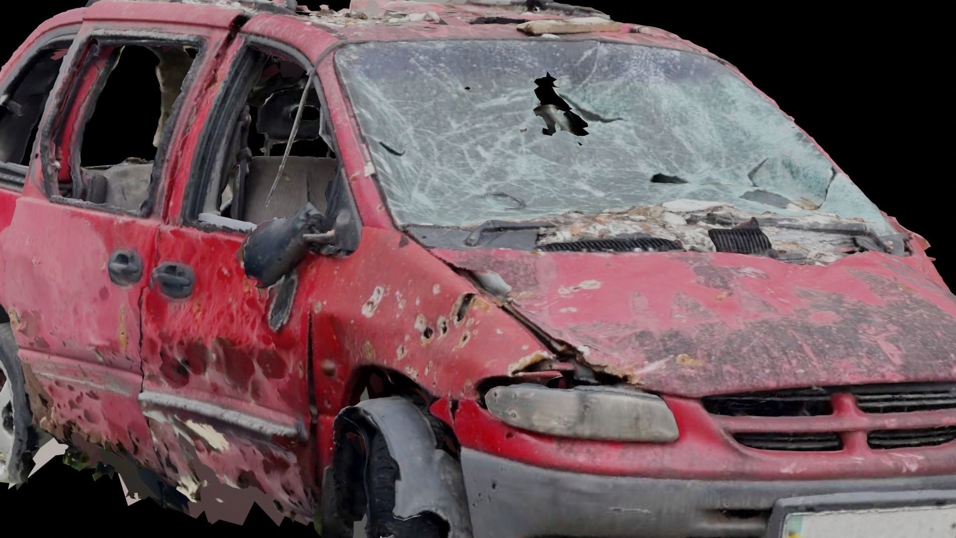 USCANS Ukraine  Cars set 4 Low-poly 3D model_8