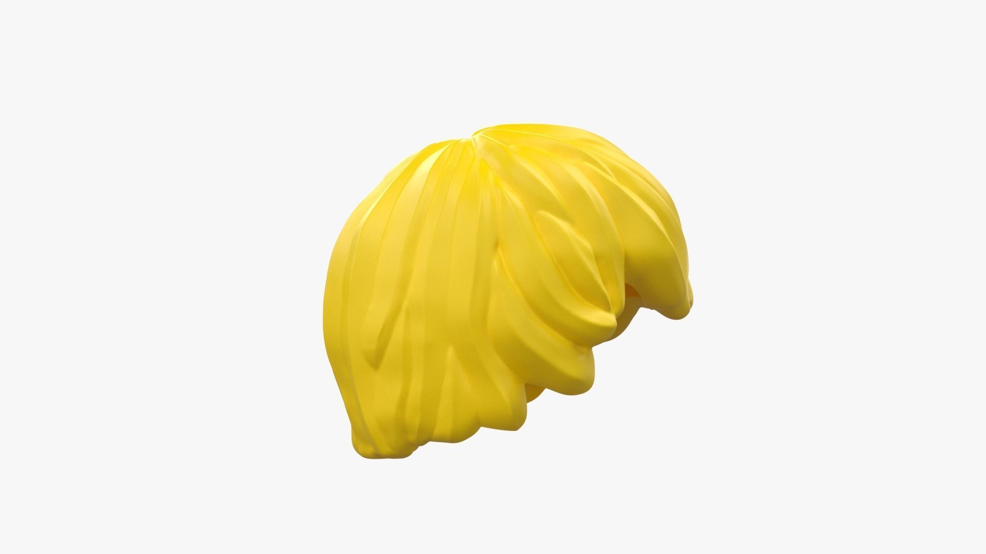 lego short hair Low-poly 3D model_4