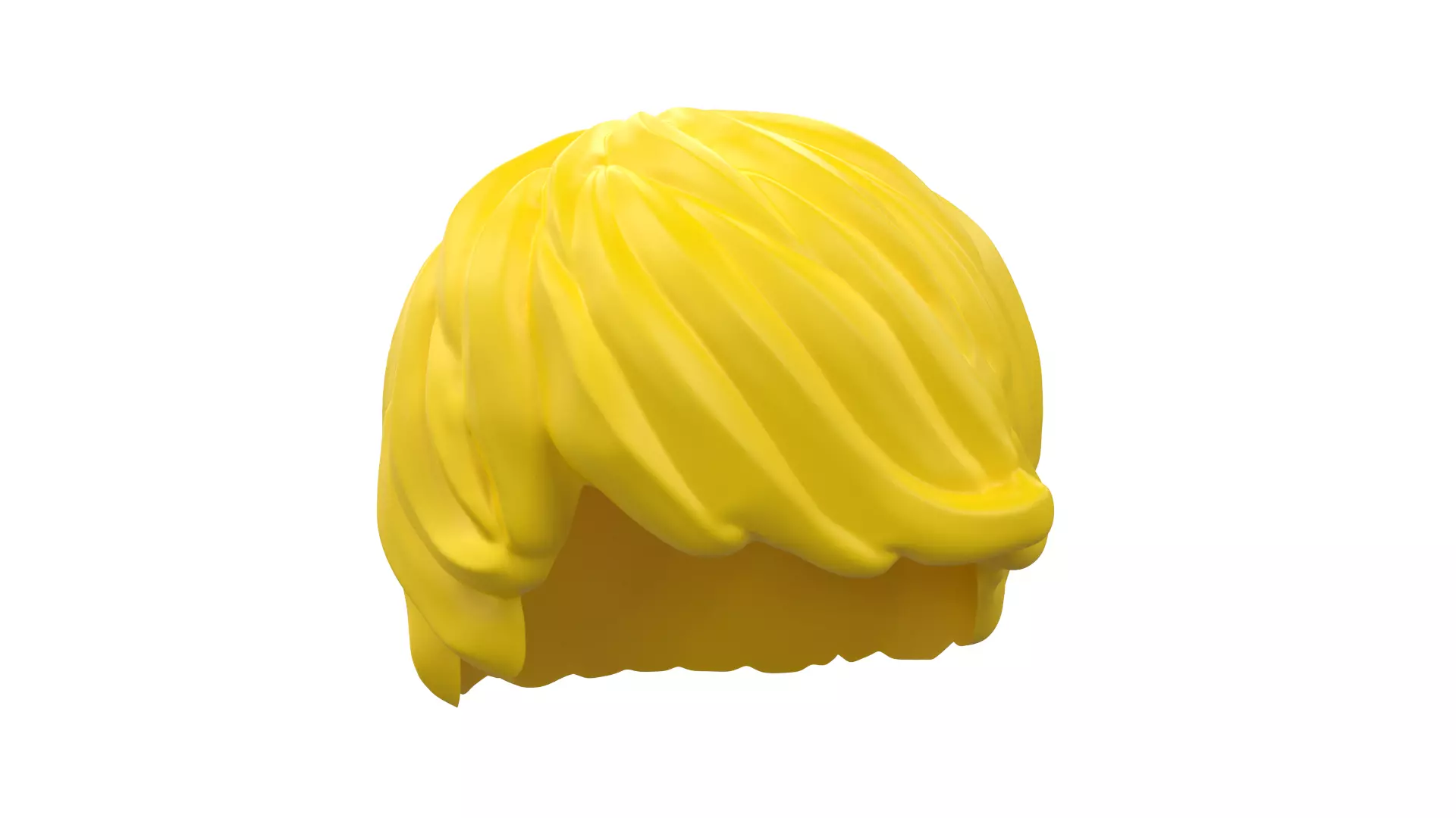 lego short hair Low-poly 3D model_0